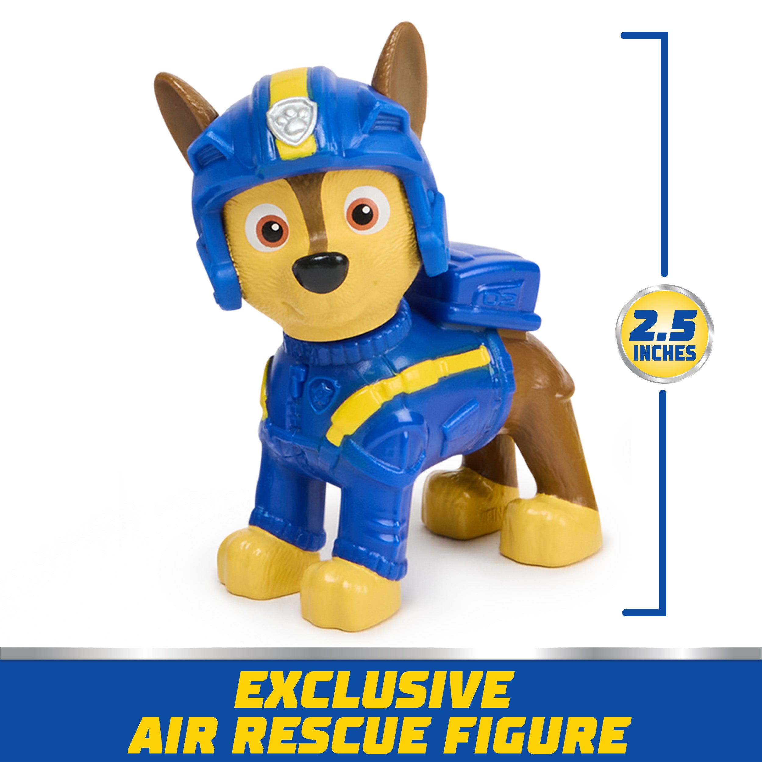 PAW Patrol: Air Rescue Chase Action Figure & Hero Helicopter Toy with Projectile Launcher & 2 Projectiles, Kids Toys for Boys & Girls Ages 3+