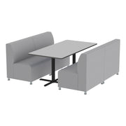 Pro Series Connect Booth with Cafe Table, 5-Piece Set - Gray/Gray/Graphite/Black