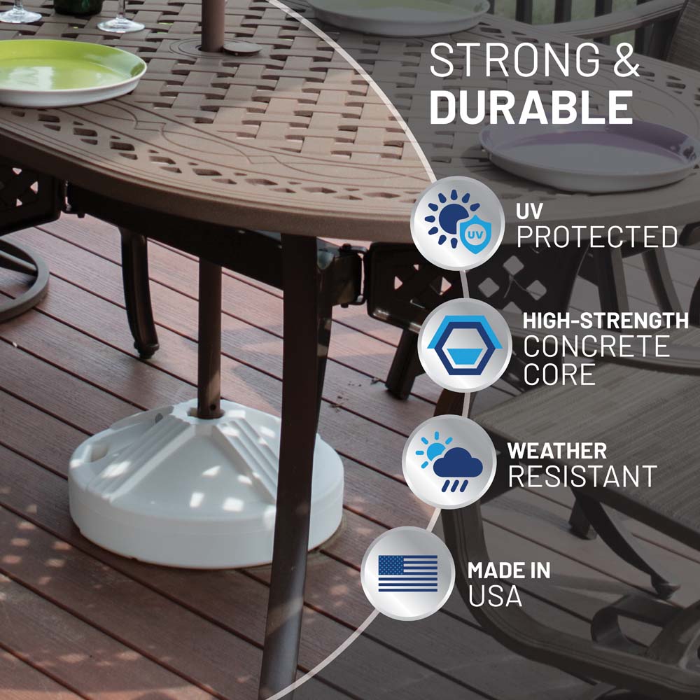 Umbrella Base Empty (White)