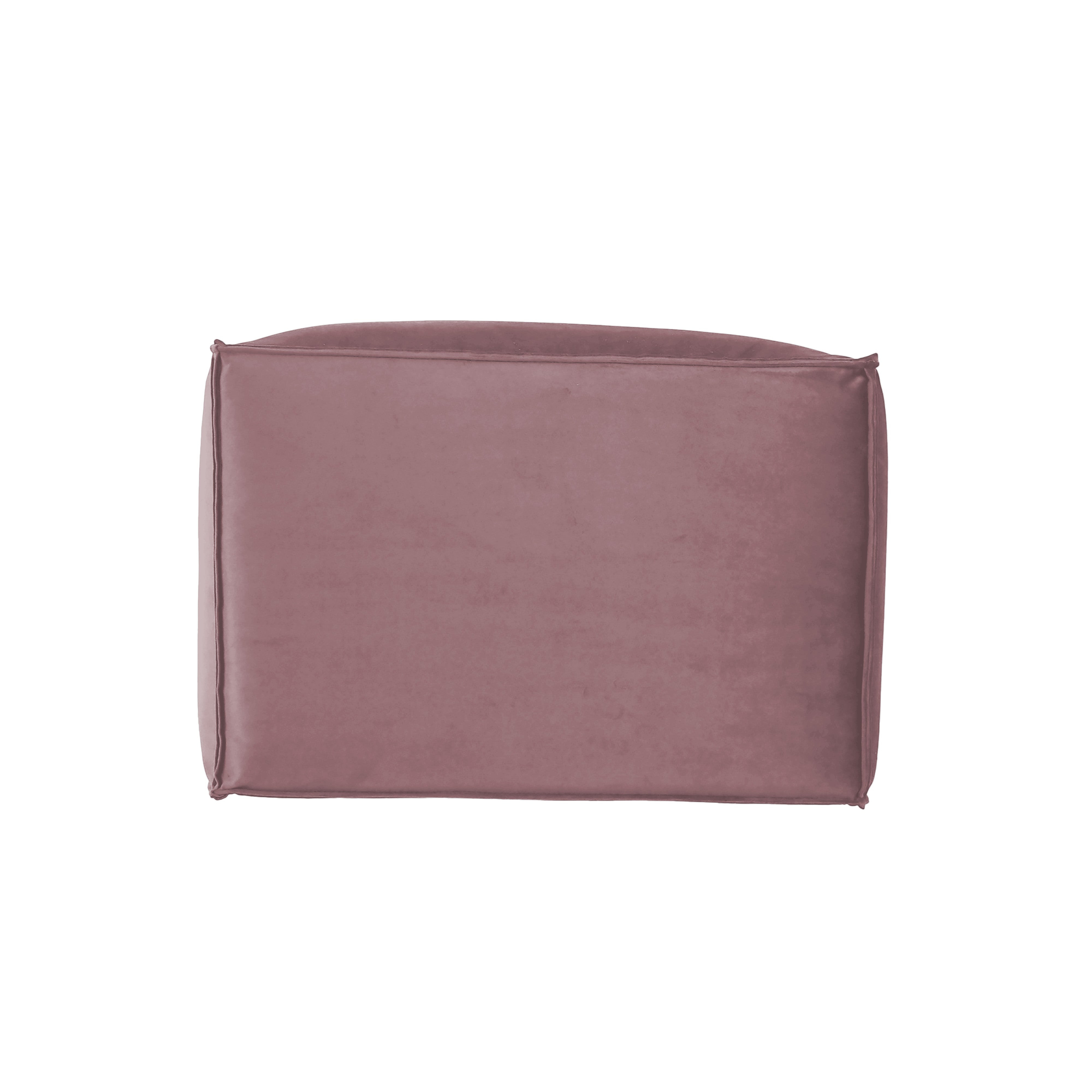 Overstuffed 36" x 24" Rectangle Microfiber Ottoman, 16" Height - Mauve