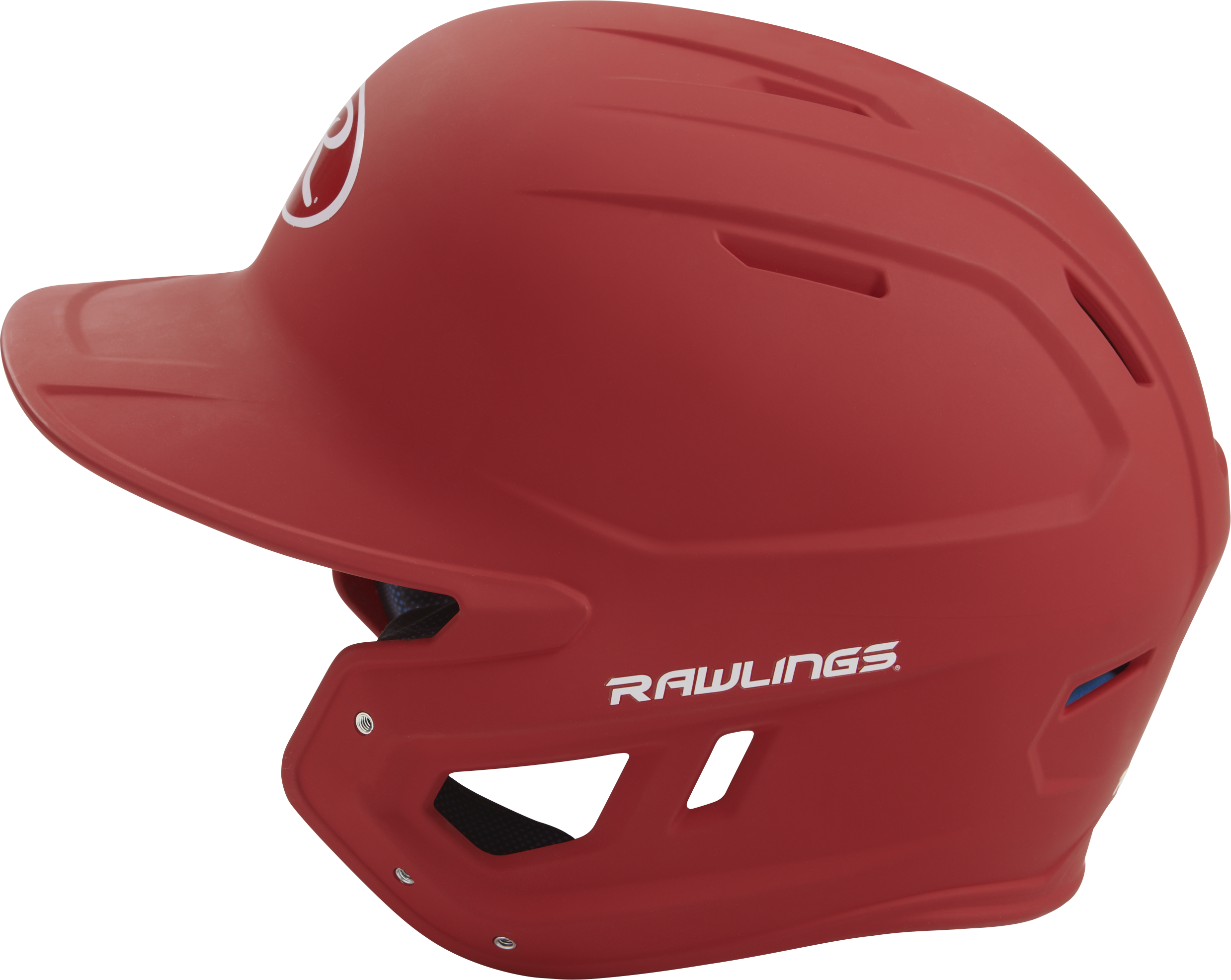 Rawlings Mach Matte Senior Baseball Helmet - Scarlet