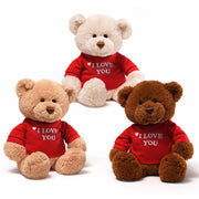 GUND “I Love You” Message Bears with Red T-Shirts, Teddy Bear Stuffed Animal for Ages 1 and Up, Brown, 12”