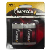 Impecca Alkaline 9V 6LR61 Platinum Batteries 2-Pack