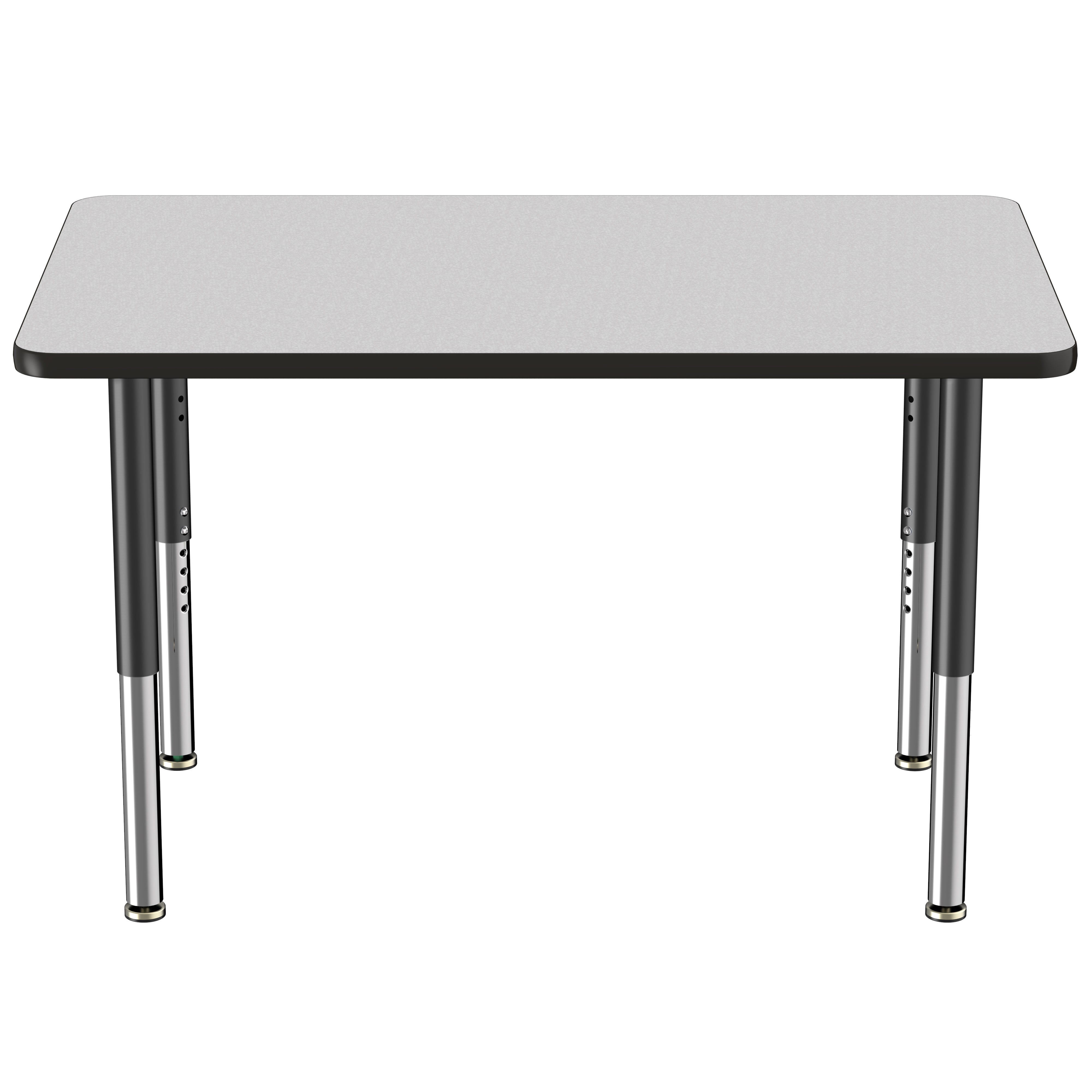 30" x 48" Rectangle Thermofused Activity Table with Adjustable Super Legs - Gray/Black