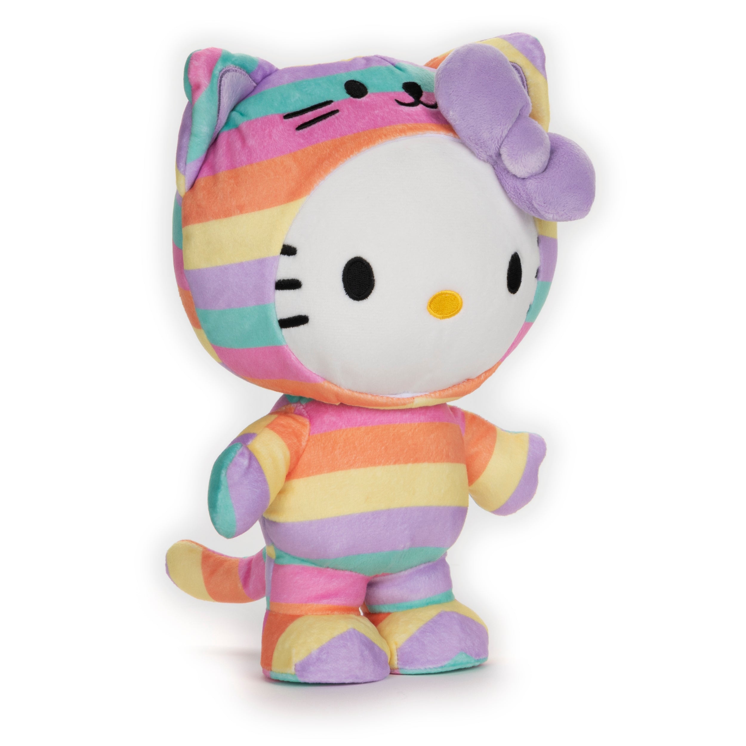 GUND Sanrio Hello Kitty Rainbow Outfit Plush, Premium Stuffed Animal for Ages 1 and Up, 9.5”, Rainbow