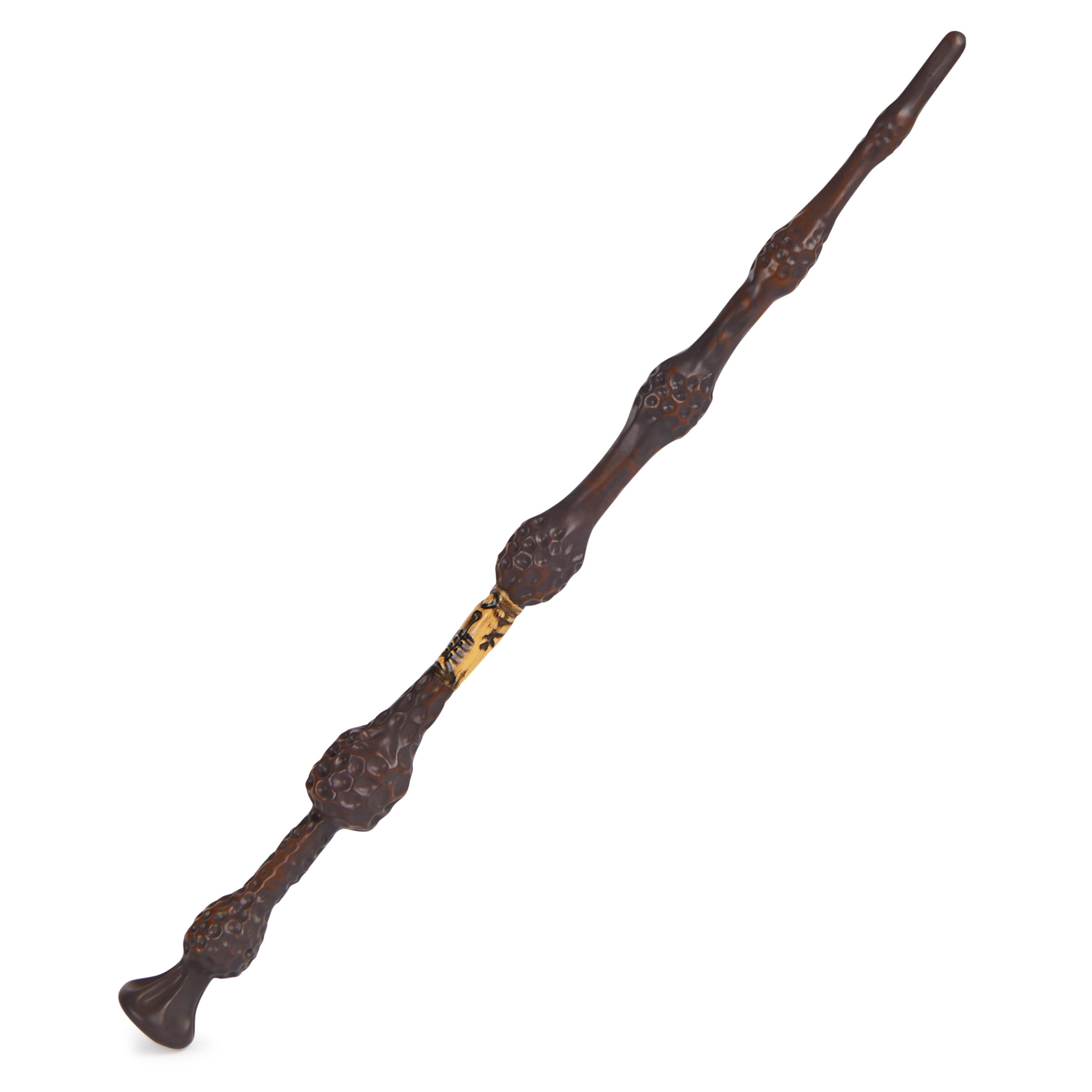 Wizarding World Harry Potter, 12-inch Magical Collector Albus Dumbledore Wand with Stand & Die-cast Icon, Magical Creatures, Accessory for Halloween Costumes