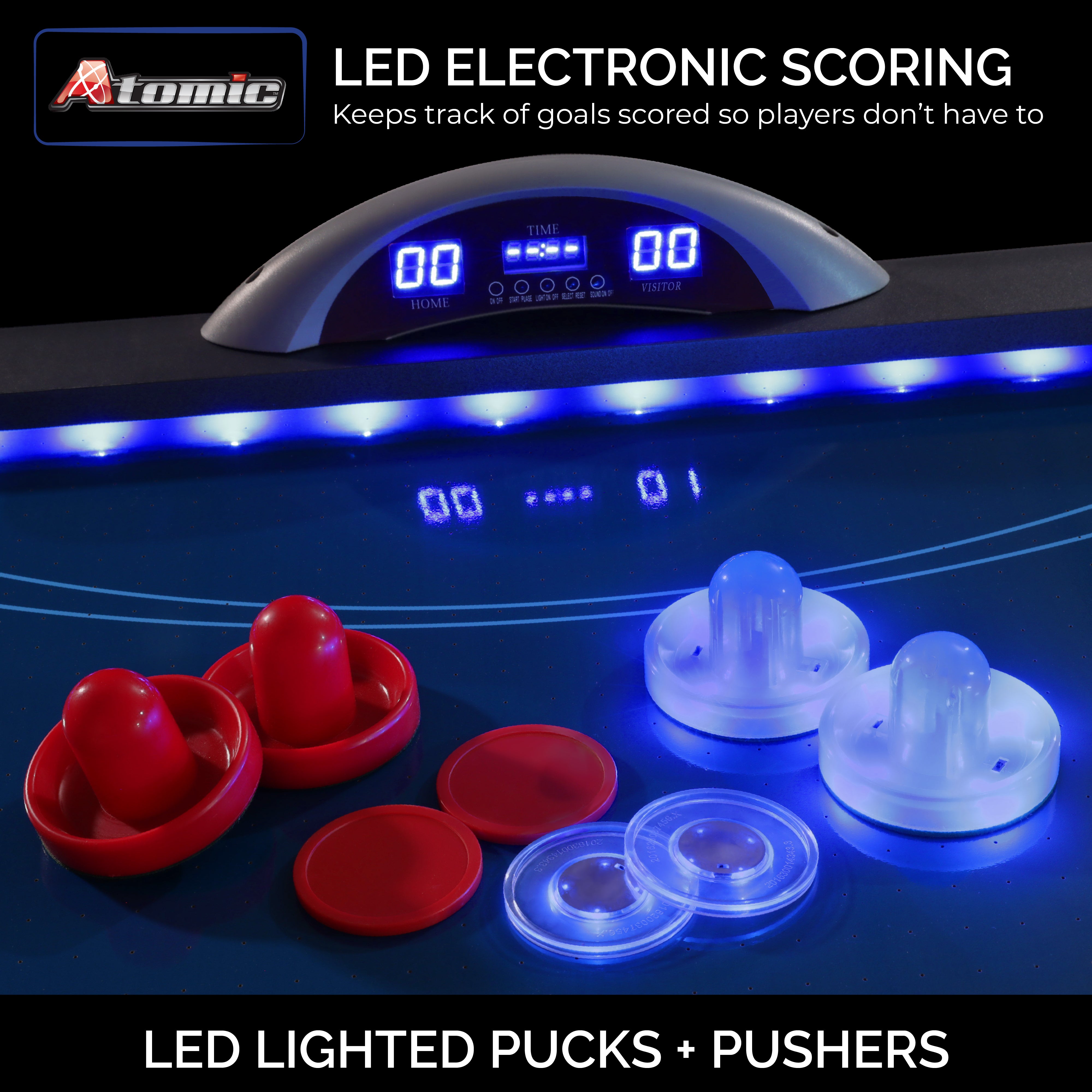 Atomic Indigo Light Up Air Hockey