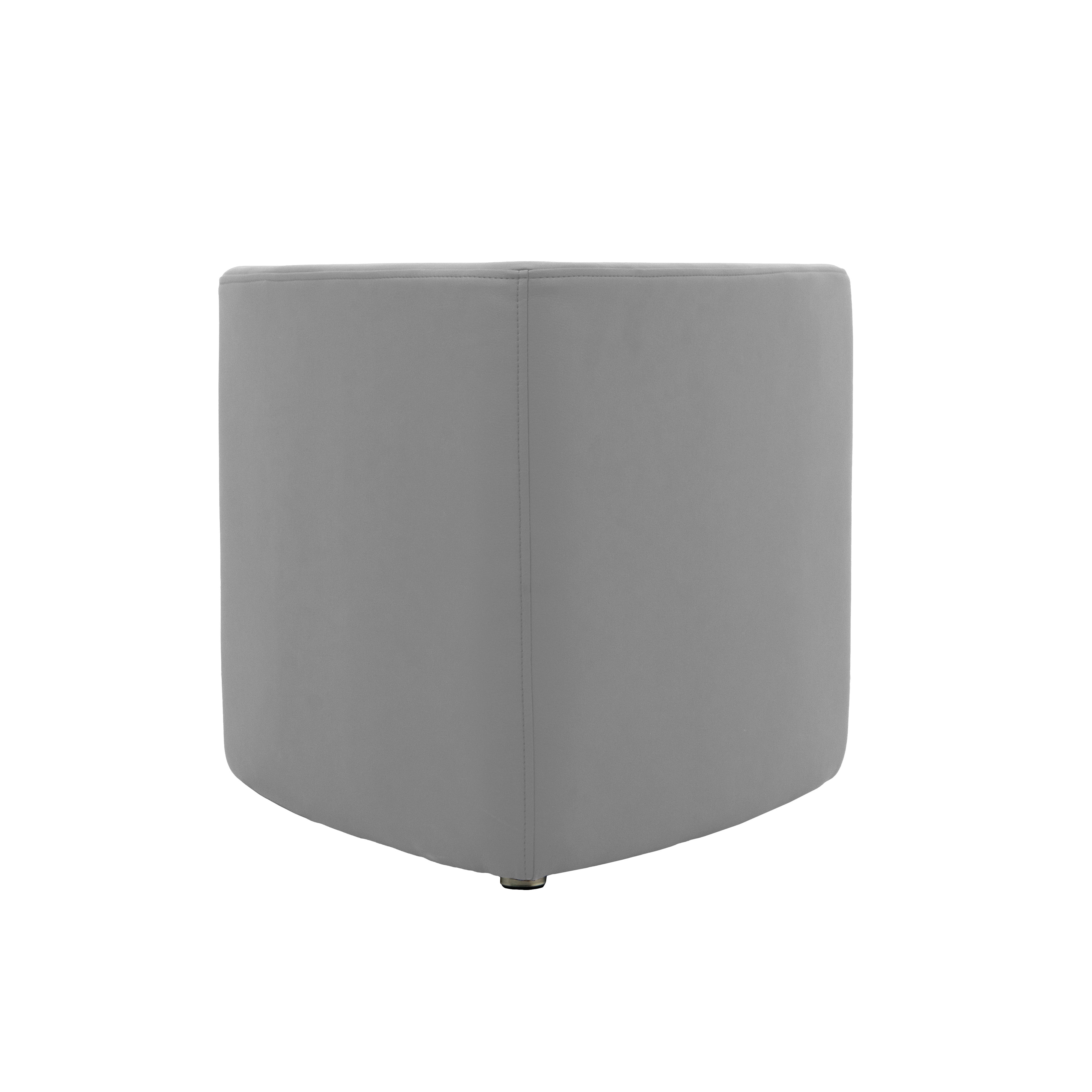 Pro Series Upholstered Rounded Triangle Ottoman, 18" Height - Gray
