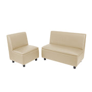 Kid Comfort Collective Modular Chair and Sofa, 2-Piece Set - Sand