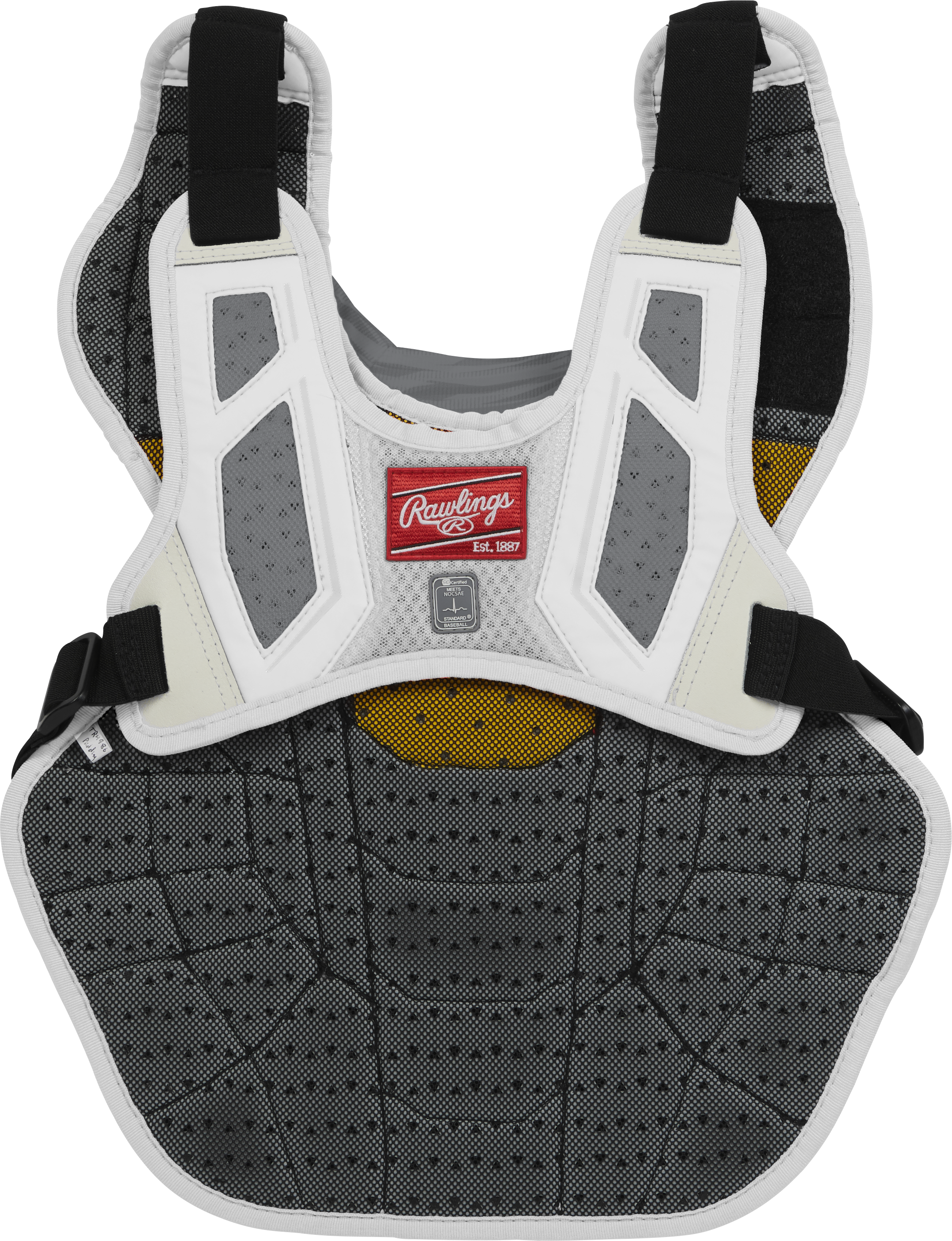 Rawlings Velo 2.0 Adult Catchers Chest Protector - White/Silver