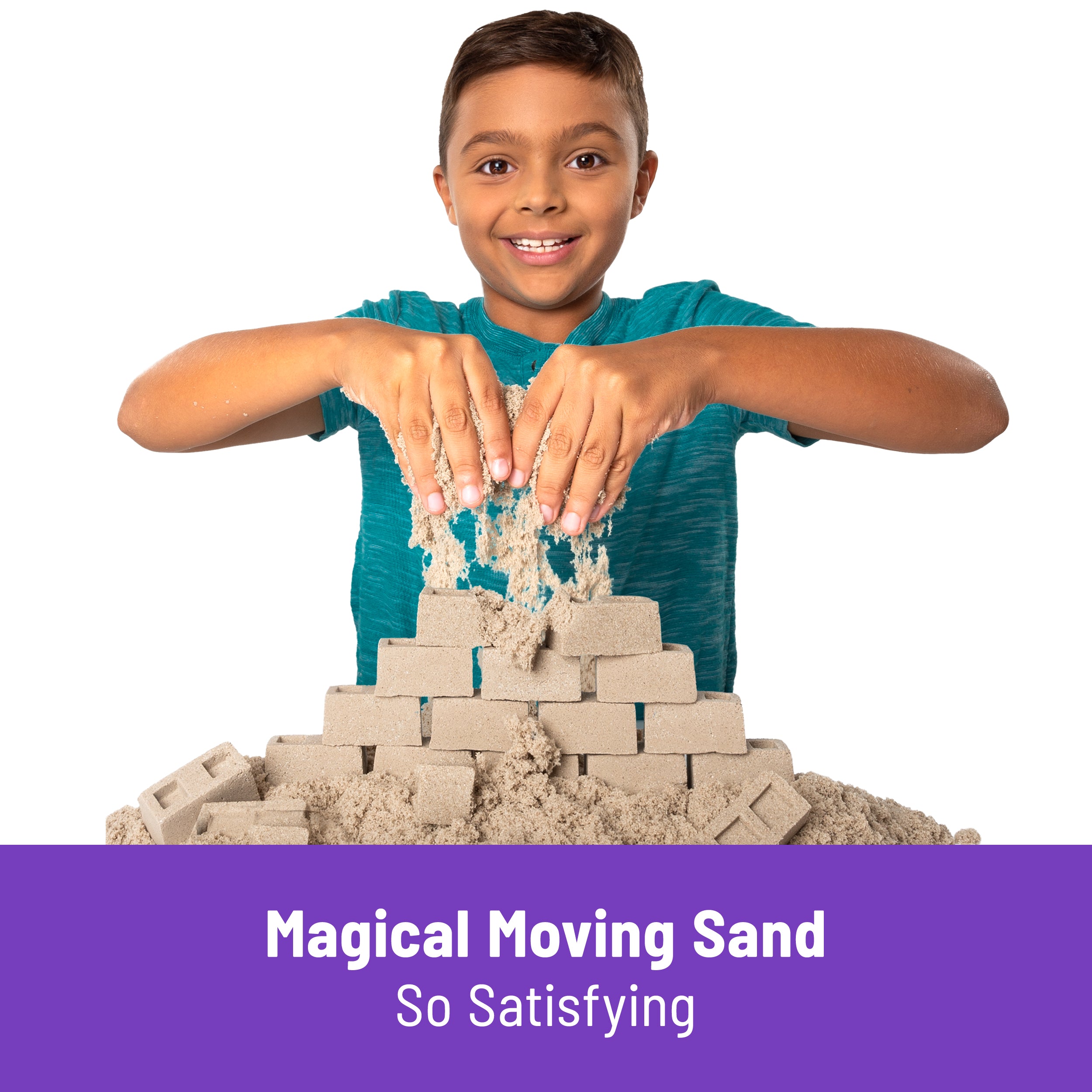 Kinetic Sand, Construction Site Folding Sandbox with 2lbs Play Sand & Toy Truck, Sensory Toys for Kids & Classroom, Back to School Teacher Must Haves