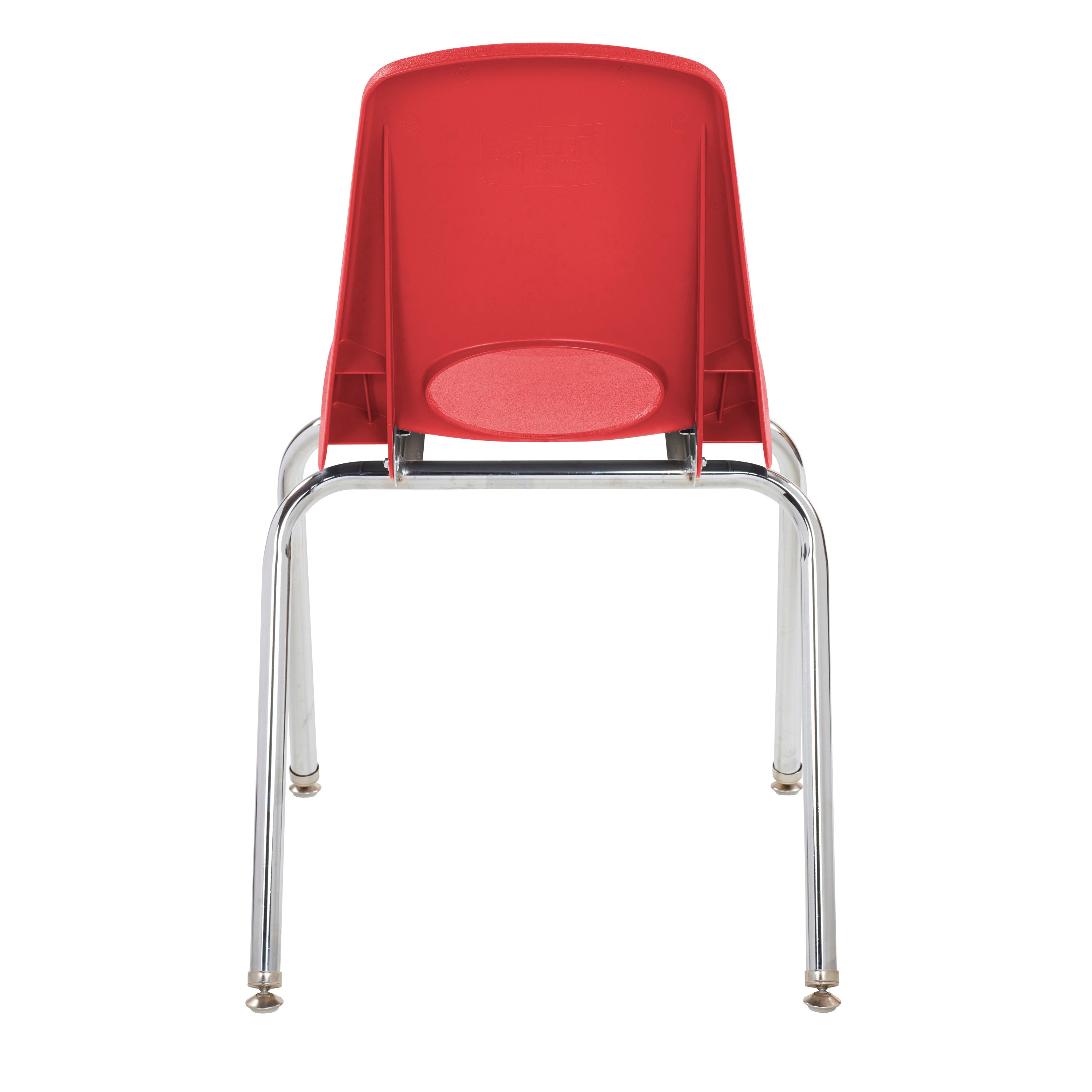 18" Stack Chair with Swivel Glides - Red