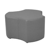 Pro Series Upholstered Cog Ottoman 18" Height - Slate Gray Crosshatch