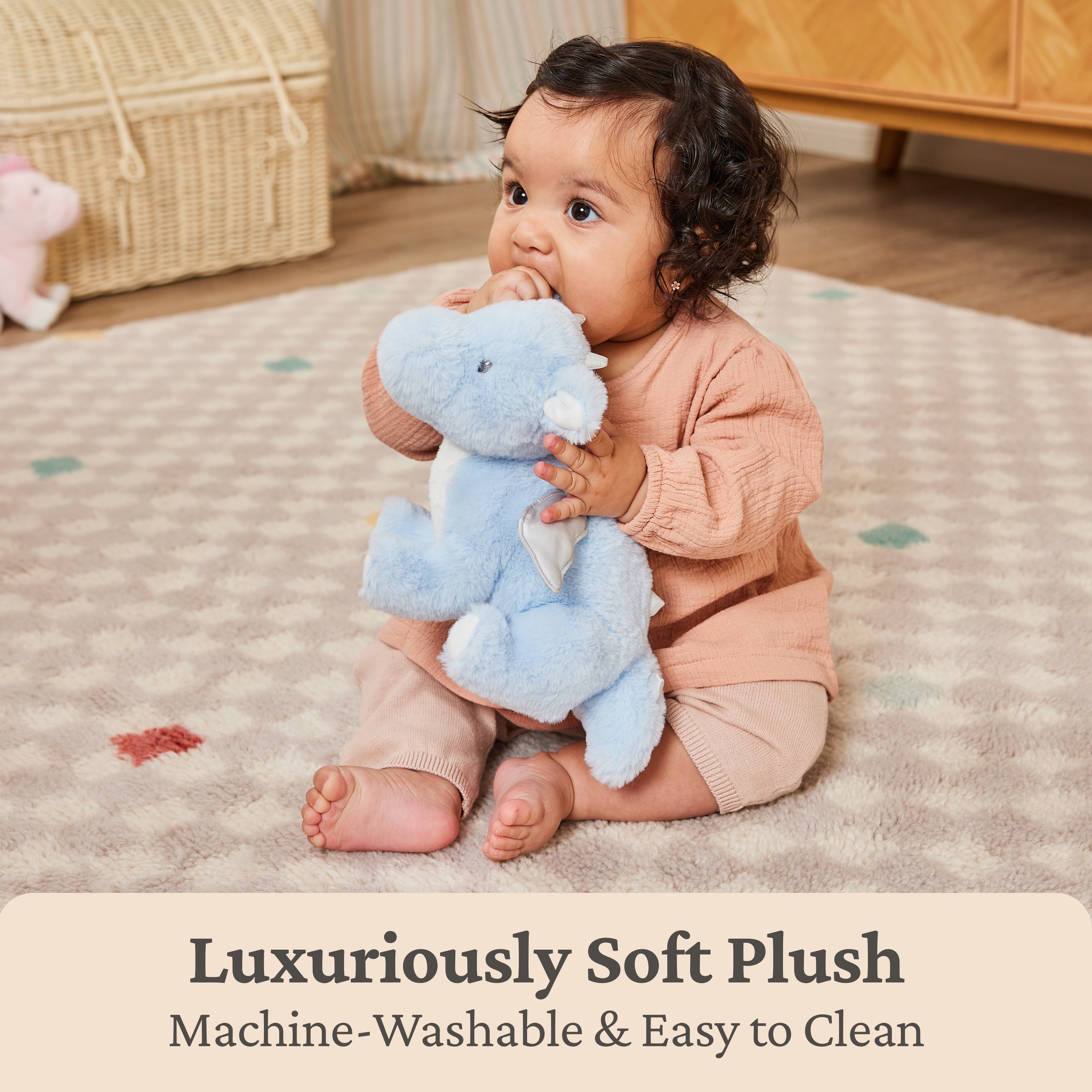 Baby GUND Zephie Dragon Plush, Stuffed Animal for Babies and Toddlers, Blue, 10”