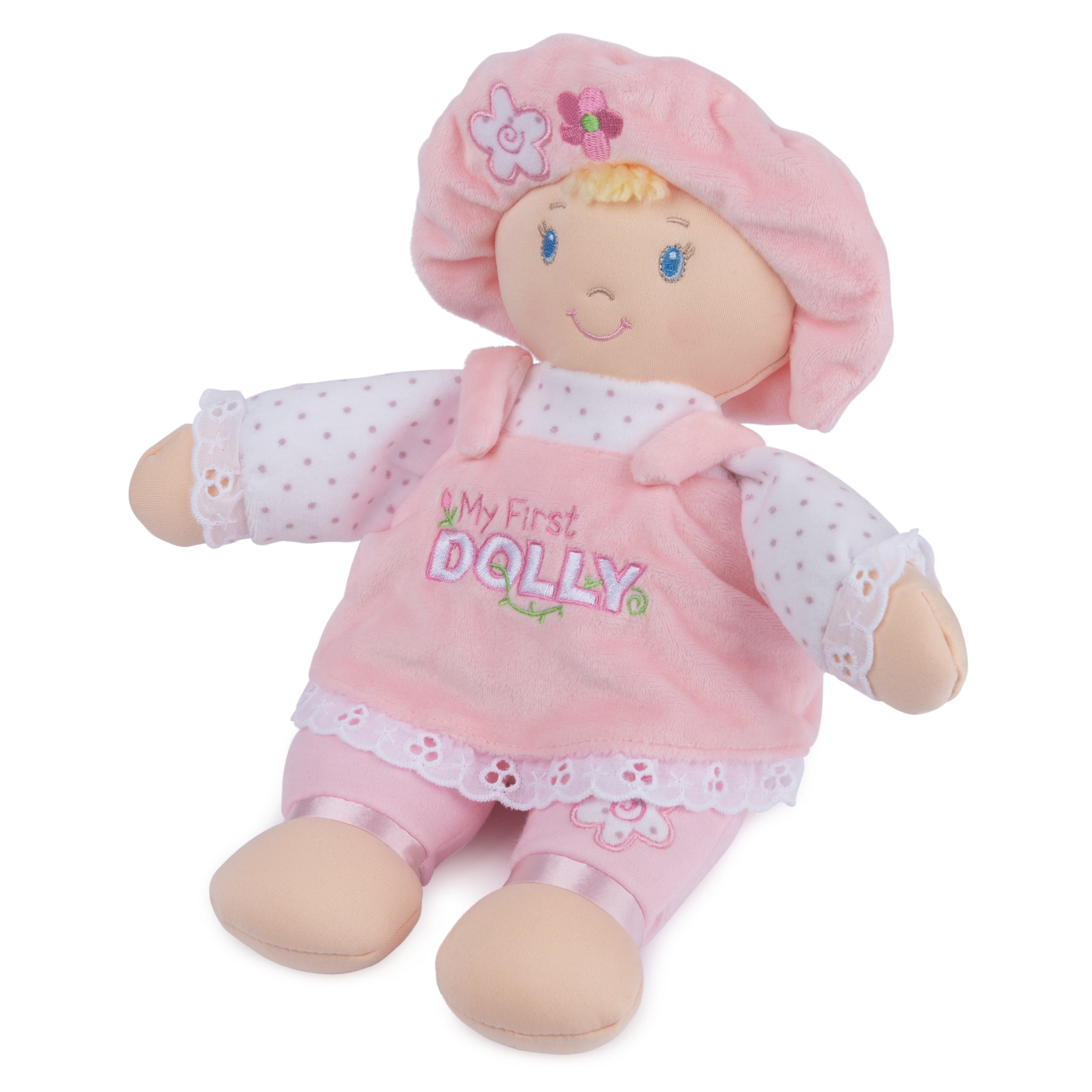 GUND Baby My First Dolly, Plush Doll for Babies and Toddlers, Pink/White, 13”