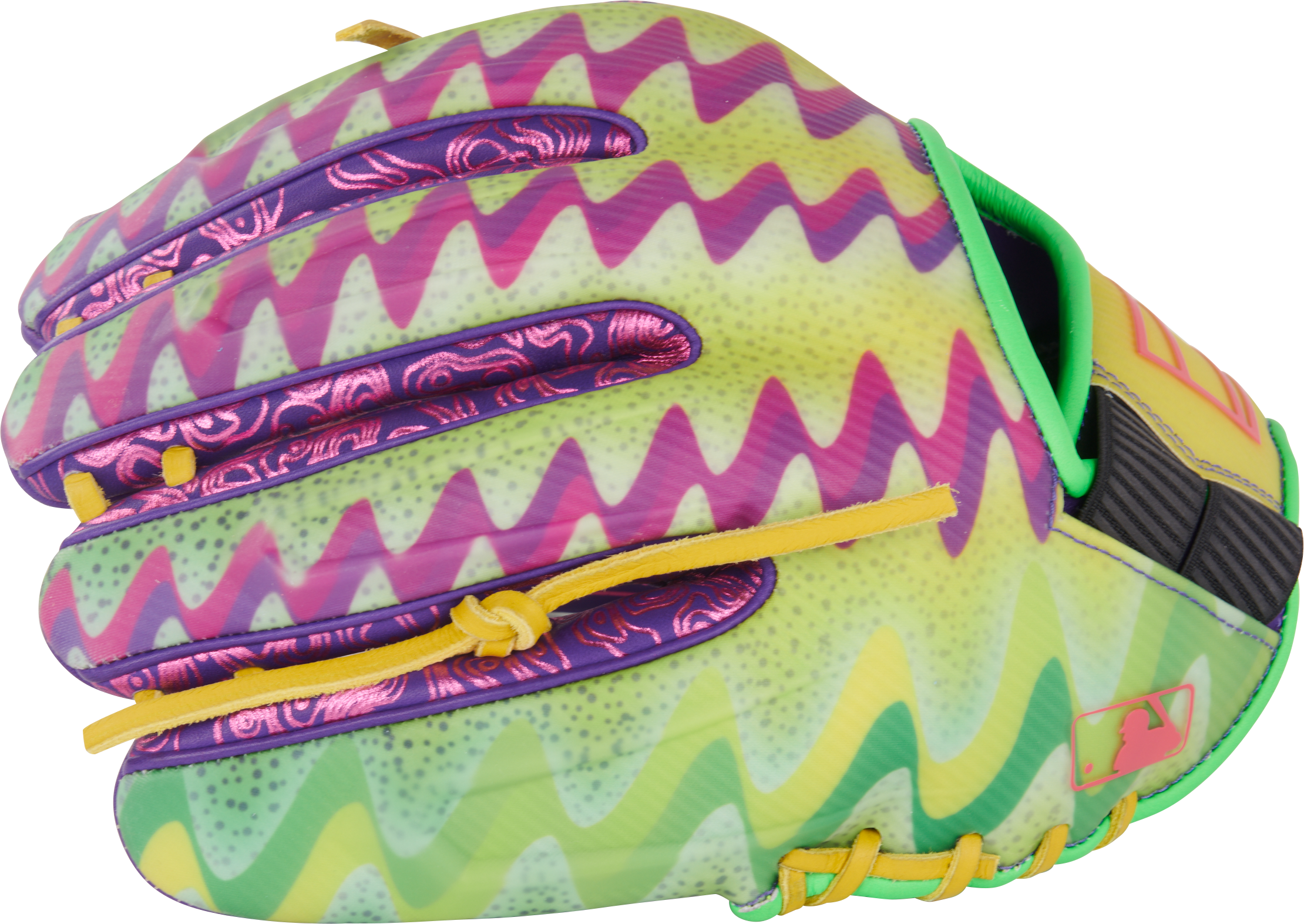 Rawlings Rev1X Series 11.75-Inch Baseball Glove - Right Hand Thrower - Purple/Pink/Optic