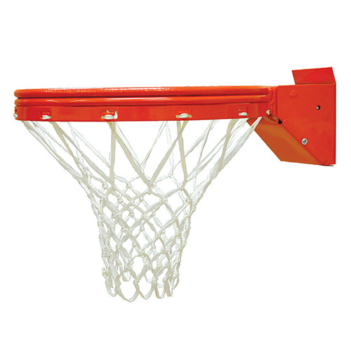 Basketball System - Straight Post (5-9/16 in. Pole with 6 ft. Offset) - 72 in. Perforated  Aluminum Backboard - Playground Breakaway Goal