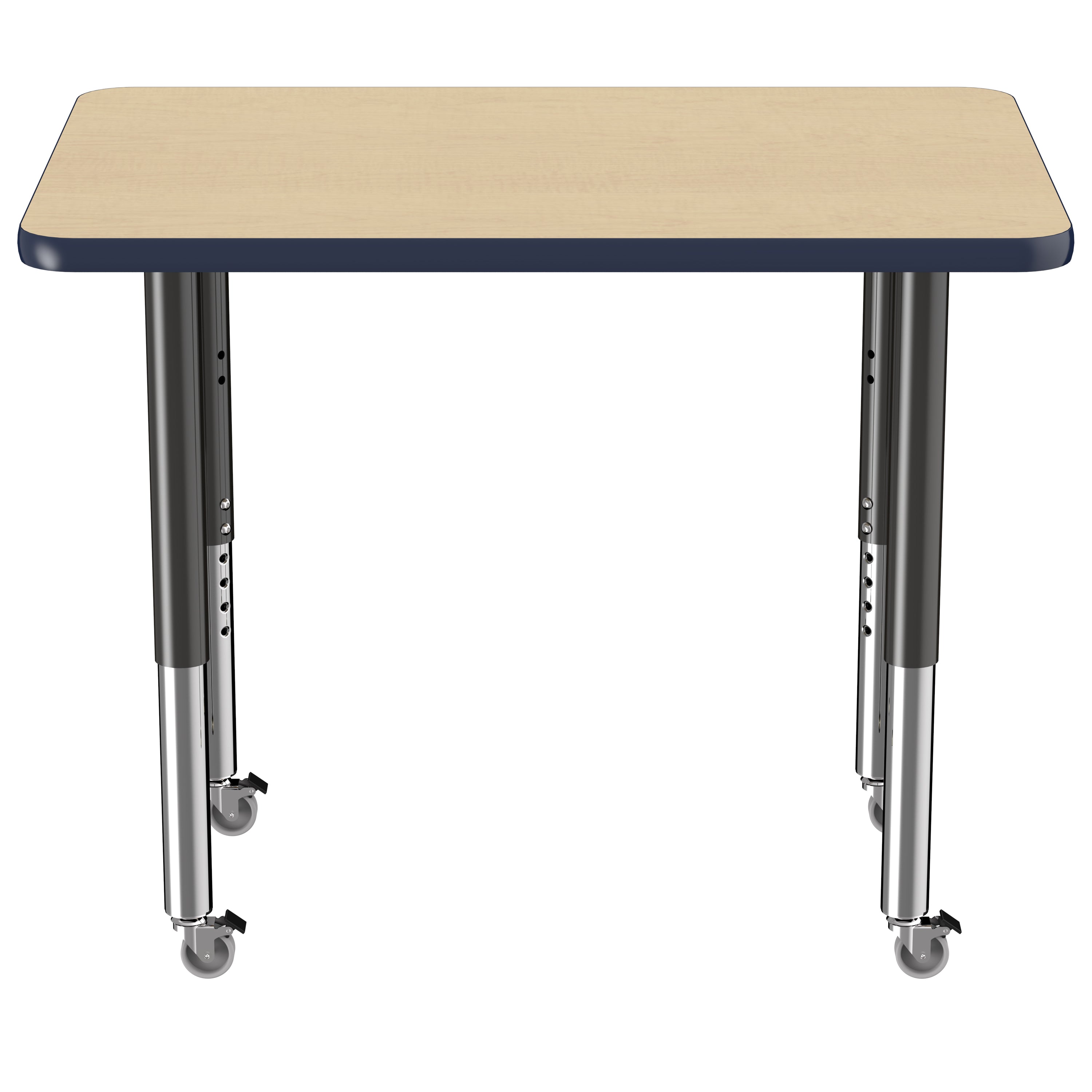 24" x 36" Rectangle T-Molding Activity Table with Adjustable Super Legs - Maple/Navy/Black