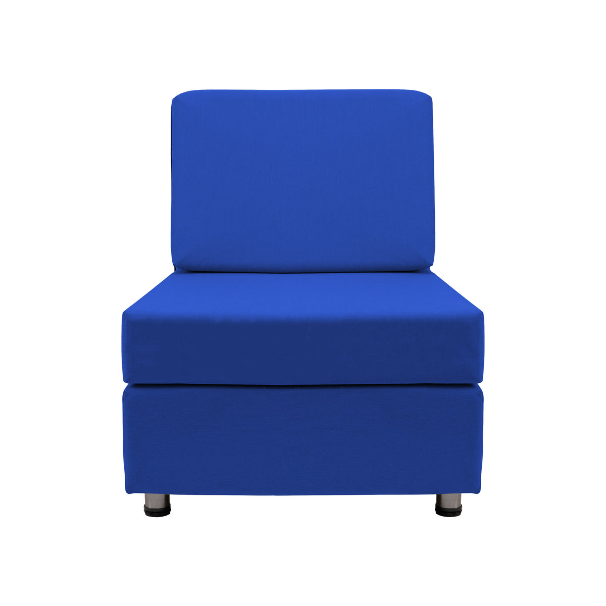 Outdoor Armless Chair with Sunbrella - Canvas Pacific Blue