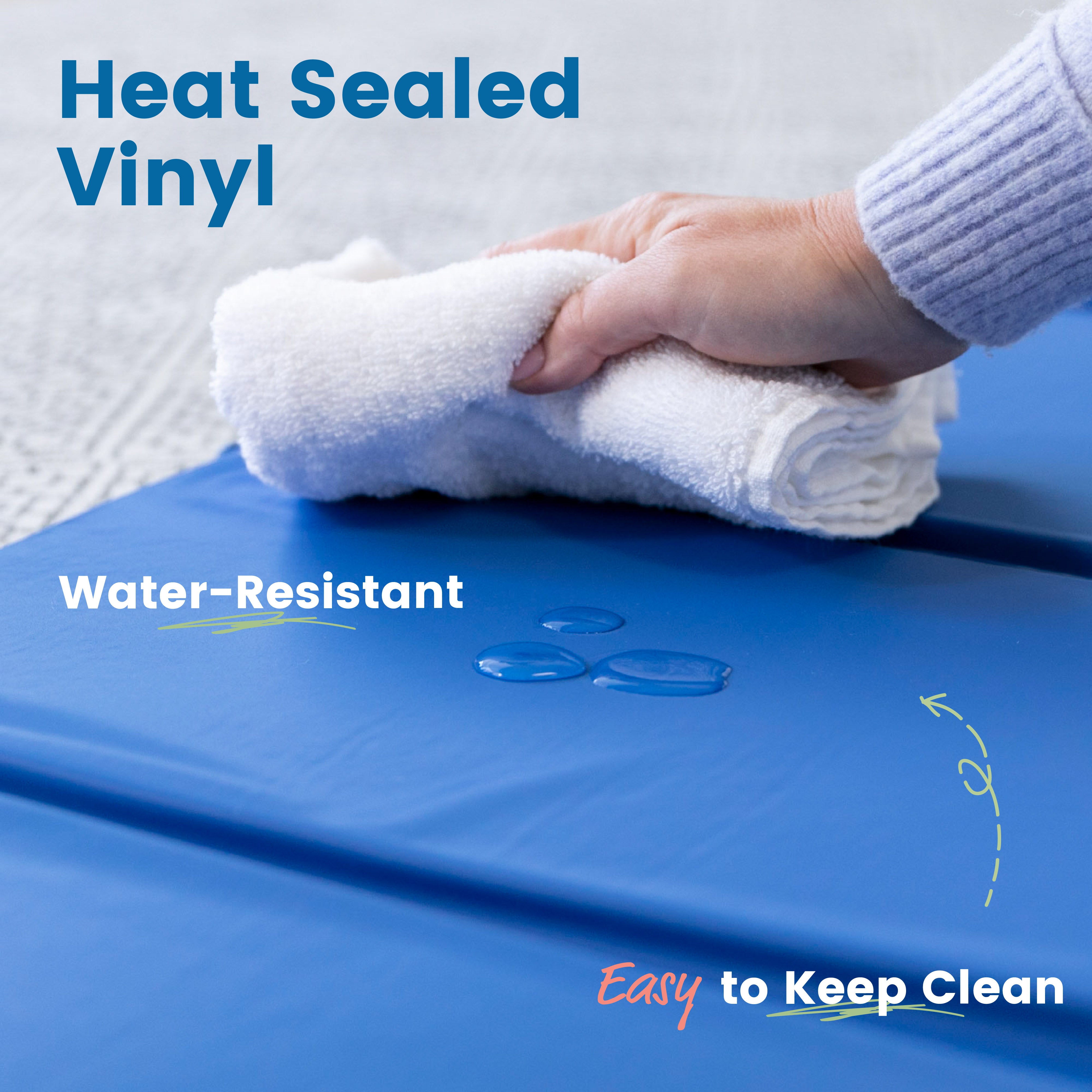 Everyday Folding Rest Mat 4-Section 5/8in 5-Pack - Blue/Grey