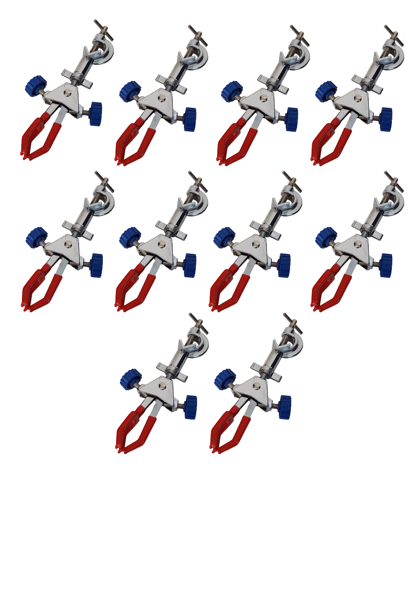 Clamp Universal 3 Prongs with Coated Jaws. Pack 10.