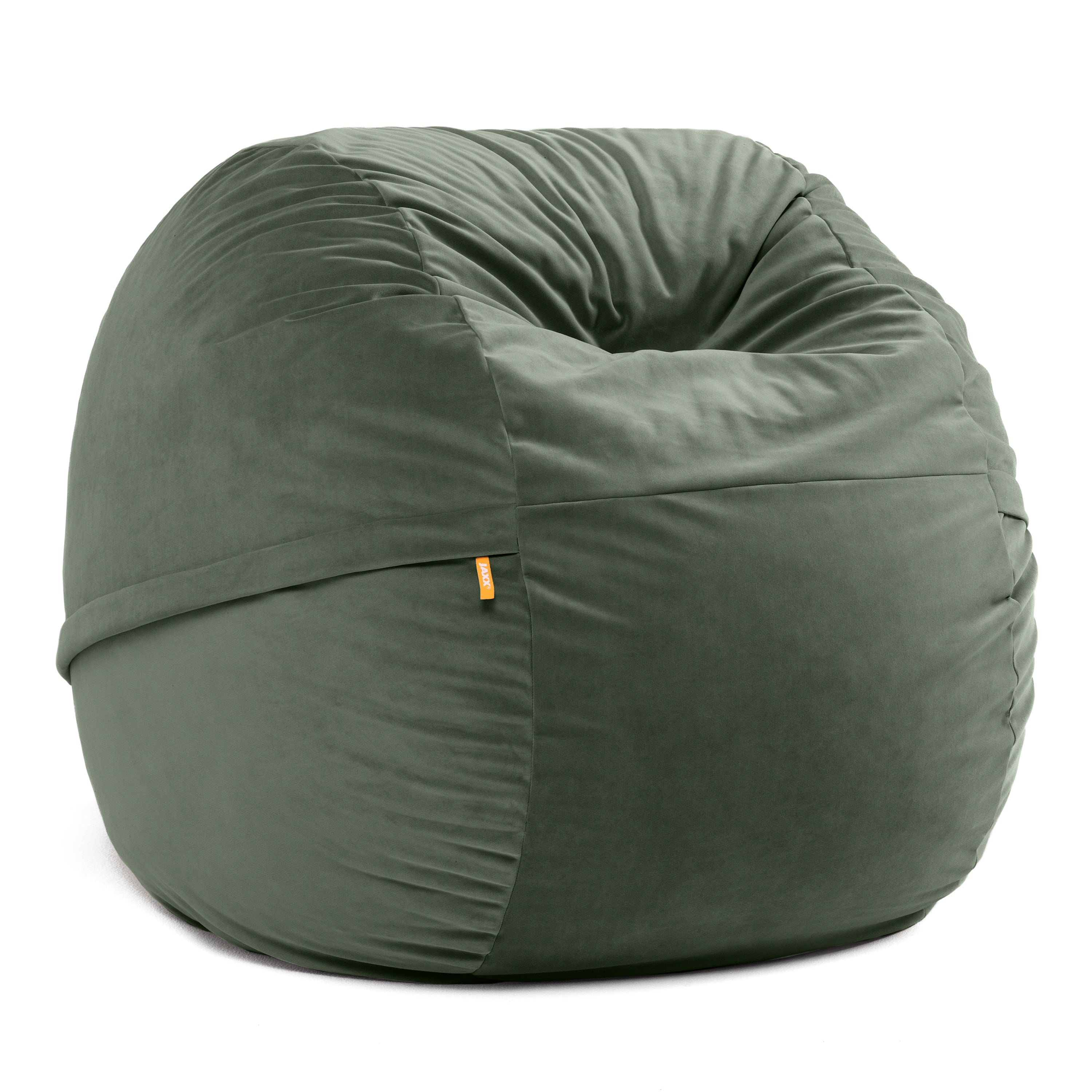 Jaxx 4 Foot Saxx - Large Round Bean Bag Chair for Adults - Lush Velvet Navy Blue