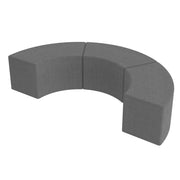 Pro Series Upholstered S Curve Ottoman 18" Height, 3-Piece - Slate Gray Crosshatch