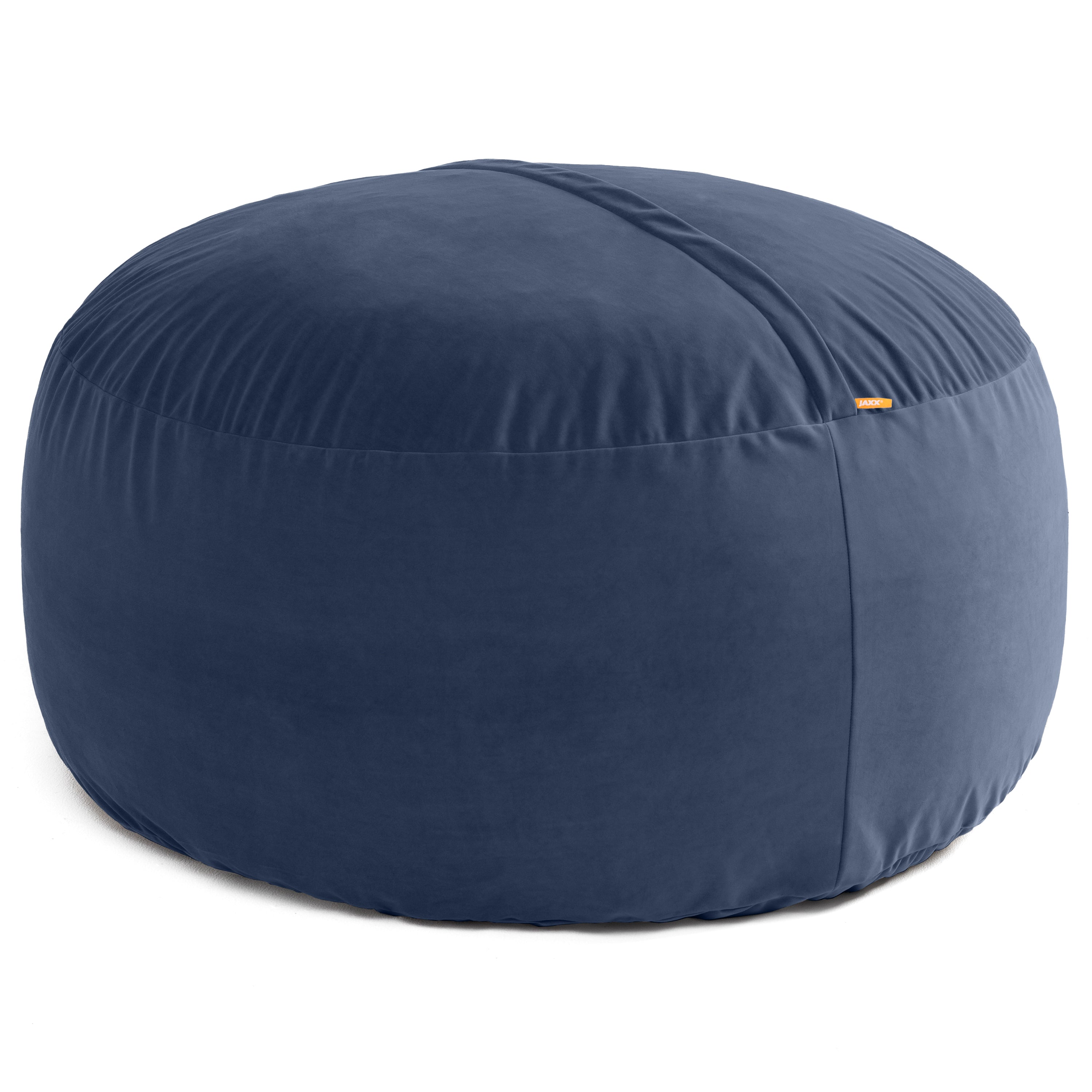 Jaxx 5 Foot Saxx - Large Round Bean Bag Chair for Adults - Lush Velvet Navy Blue