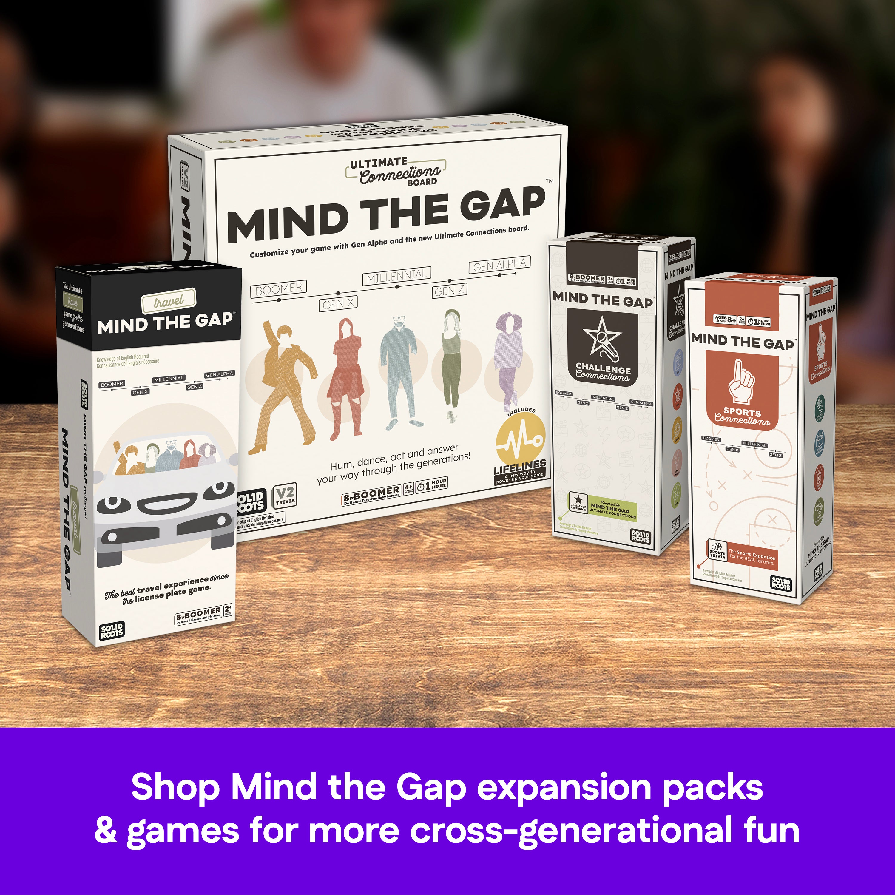 Spin Master Games SolidRoots Mind the Gap Sports Connections Expansion Pack for the MTG Ultimate Connections Trivia Game for Generations Trivia Questions Family Game Night 2+ Players for Ages 8 & Up