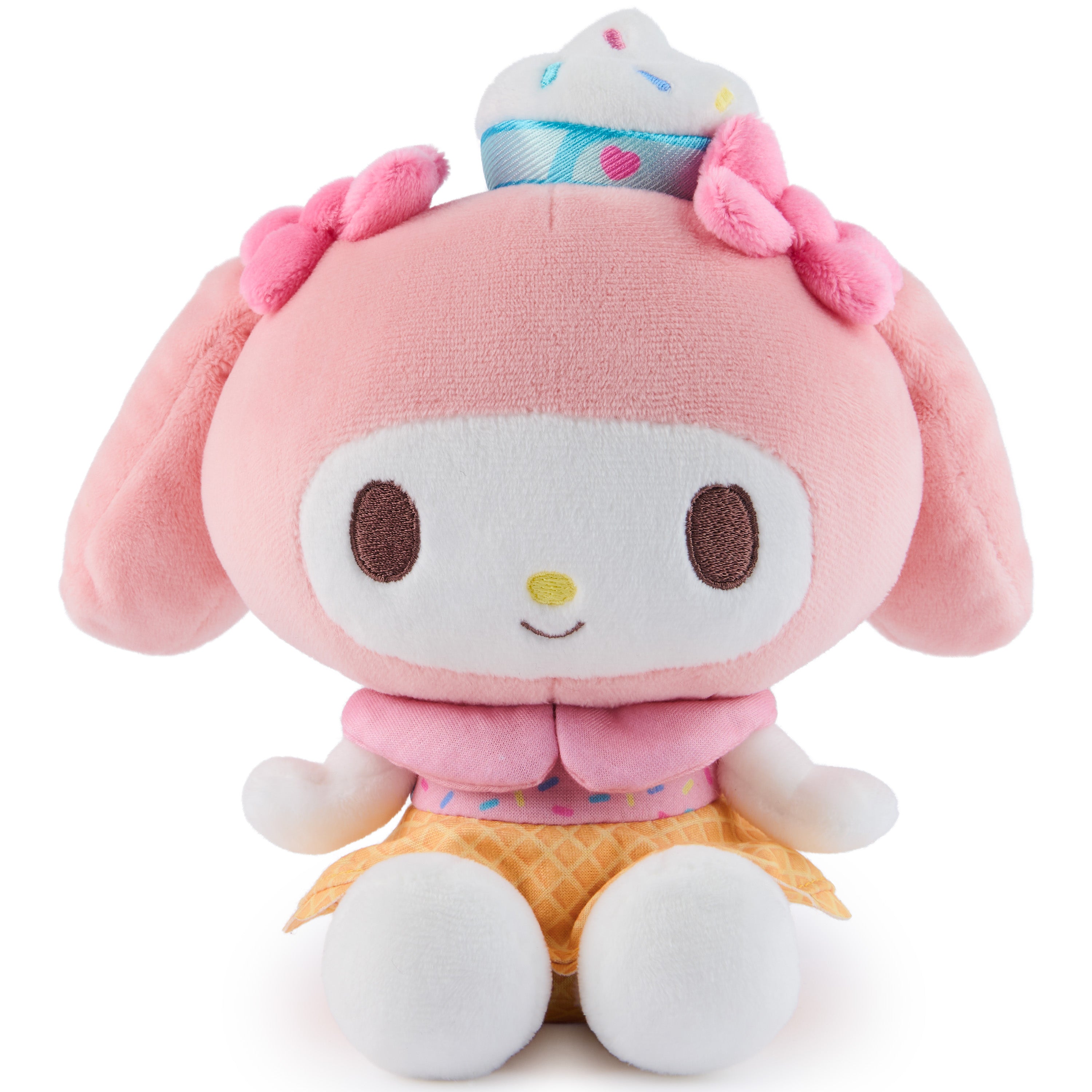 GUND Sanrio Hello Kitty and Friends My Melody Ice Cream Plush, Stuffed Animal for Ages 1 and Up, Pink/White, 6”