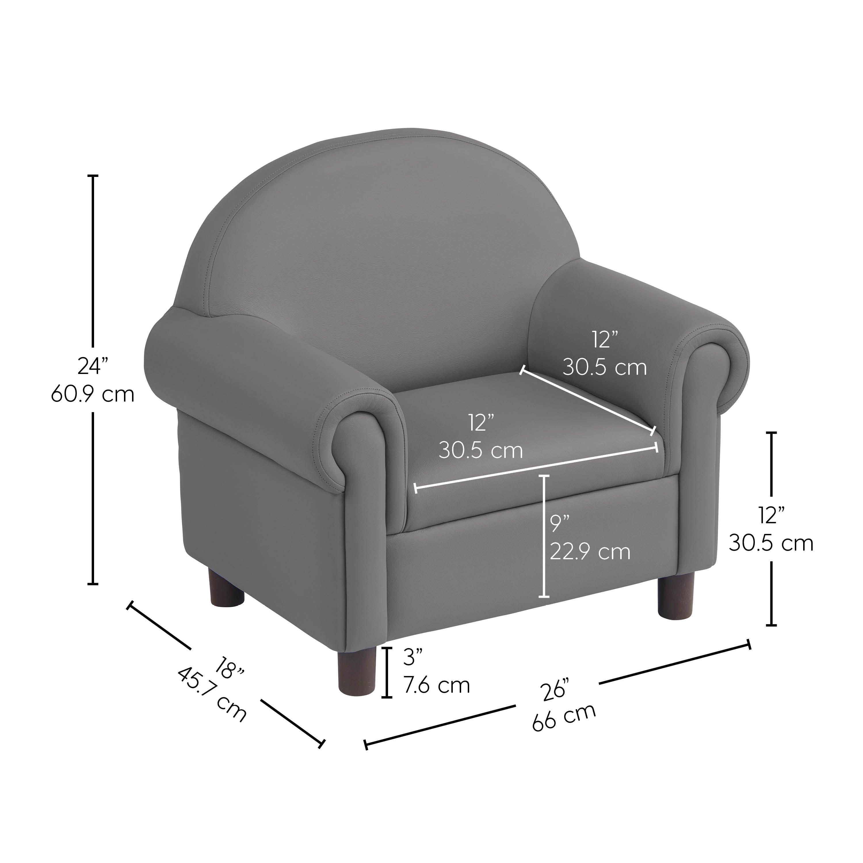Little Lux Preschool Chair - Gray