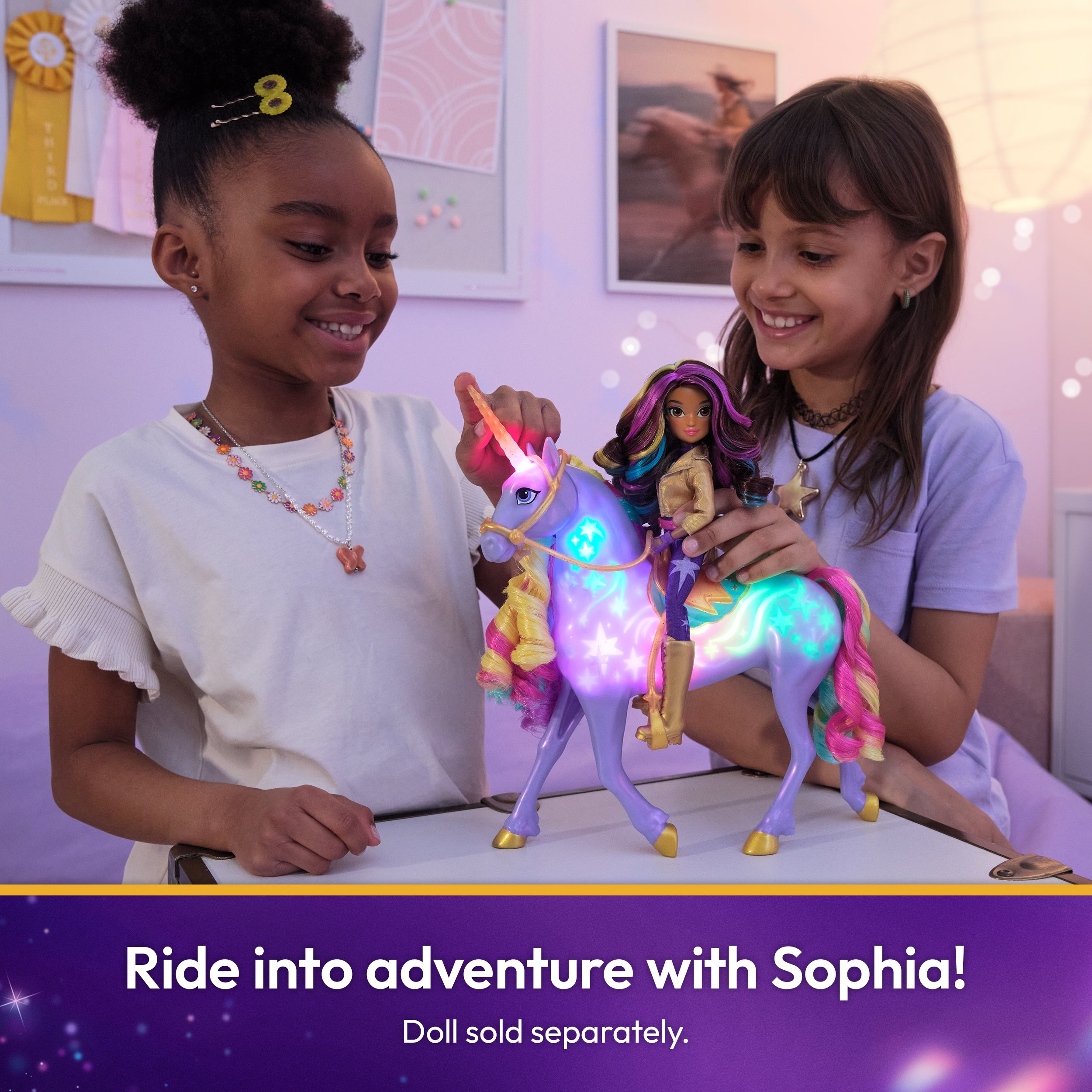Unicorn Academy, Interactive Rainbow Light-up Wildstar Unicorn Toy with Lights, Sounds & Music, Dolls & Unicorn Toys for Girls Ages 4 and up