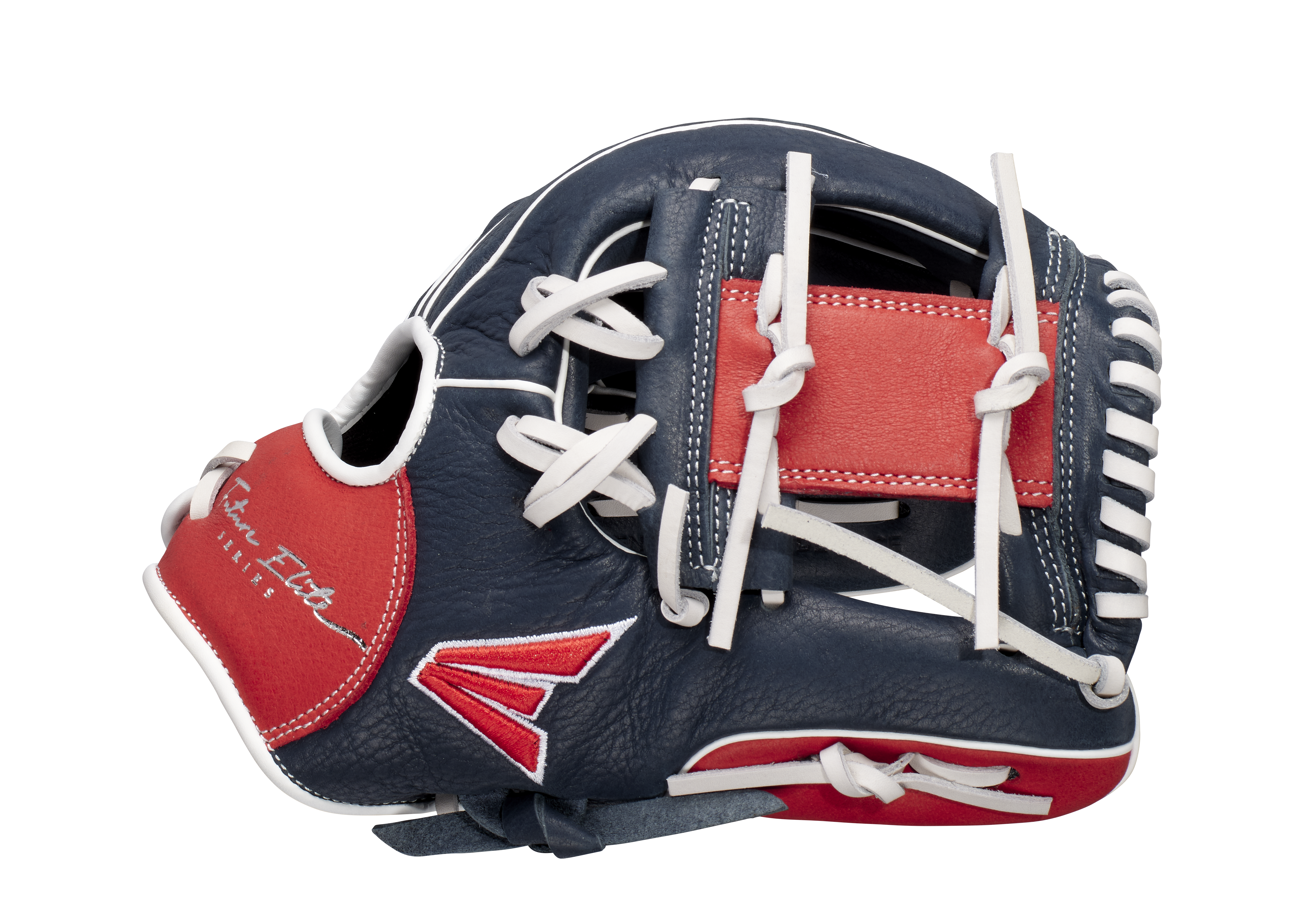 Easton Future Elite Series Youth 11-Inch Baseball Glove - Right Hand Thrower - Navy/Red