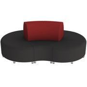 Pro Series Connect Curved Wavelet Seating, 7-Piece Set - Black/Crimson