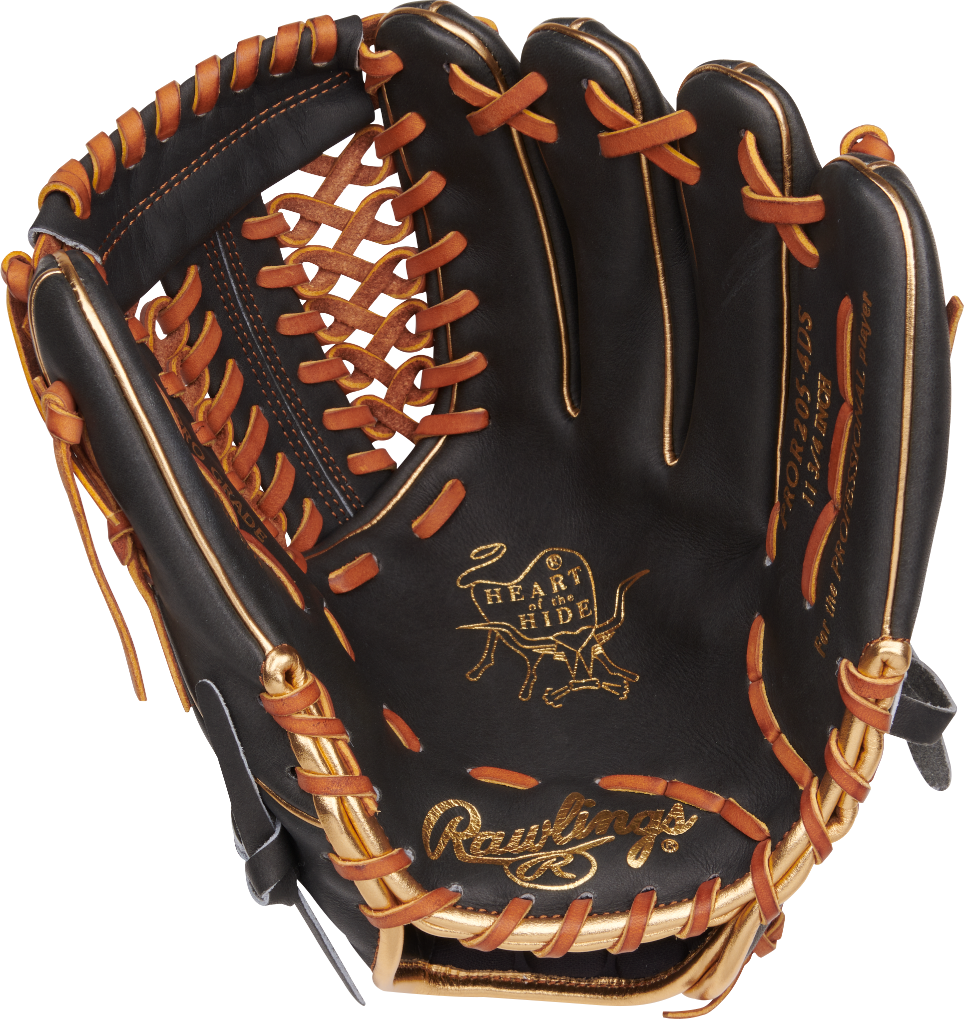 Rawlings Heart Of The Hide Series 11.75-Inch Baseball Glove - Right Hand Thrower - Dark Shadow