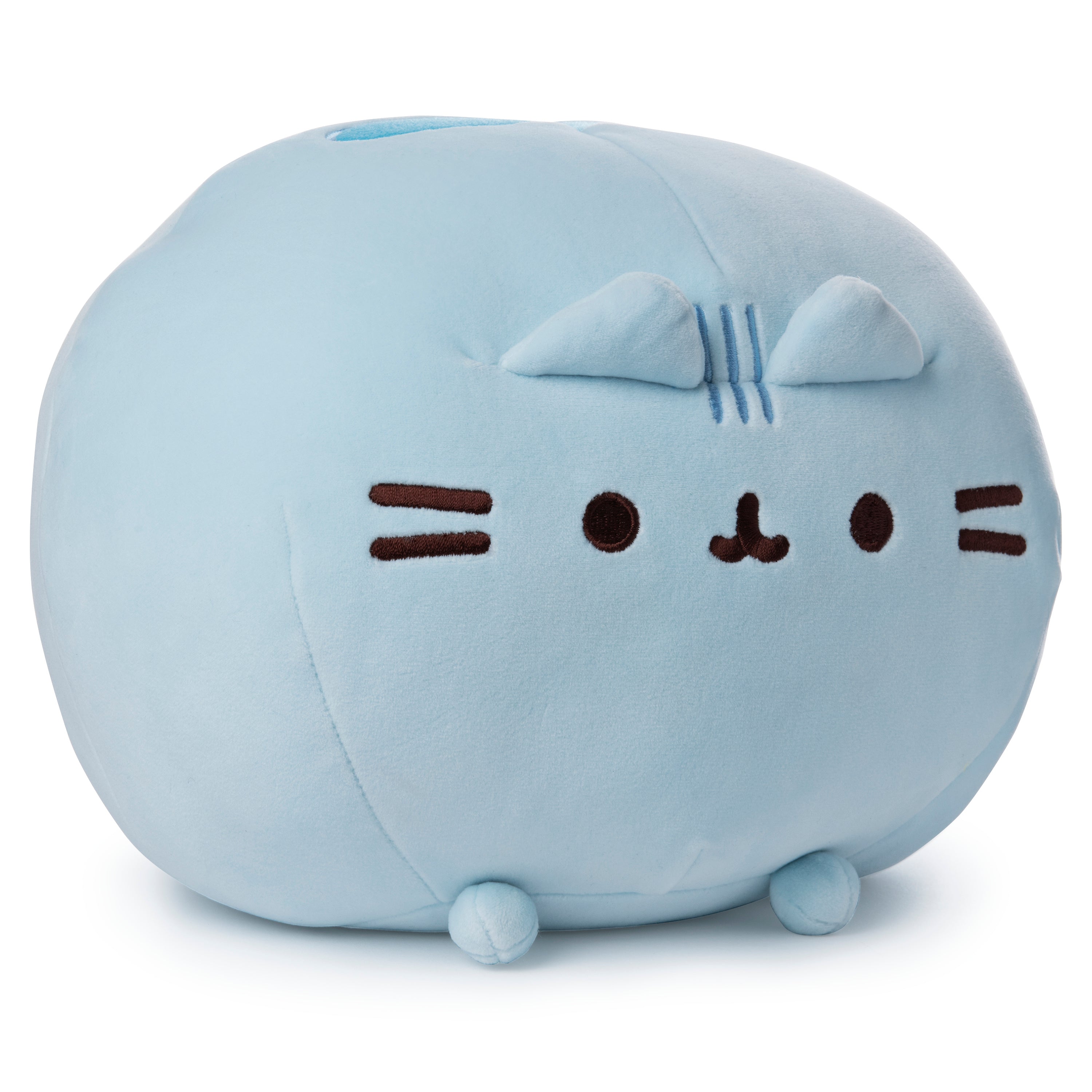 GUND Pusheen Squisheen Squishy Round Plush Stuffed Cat for Ages 1 and Up, Blue, 11”