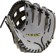 Easton Havoc Series 11-Inch Baseball Glove  - Right Hand Thrower - Grey/Black/Yellow