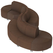 Pro Series Rustic Connect Curved Swell Seating, 16-Piece Set - Walnut