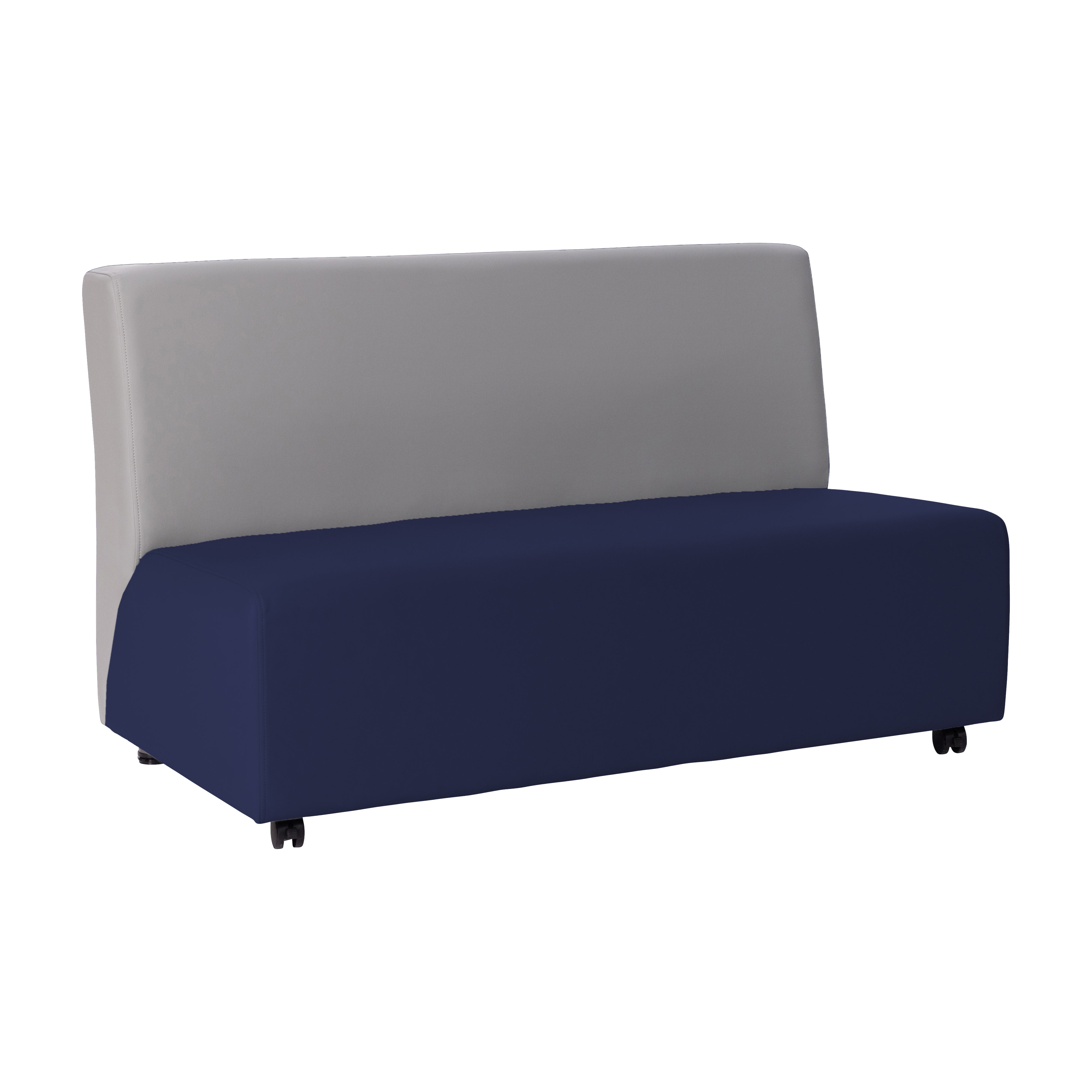 Pro Series Upholstered Armless Mobile Sofa - Navy/Gray