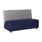 Pro Series Upholstered Armless Mobile Sofa - Navy/Gray