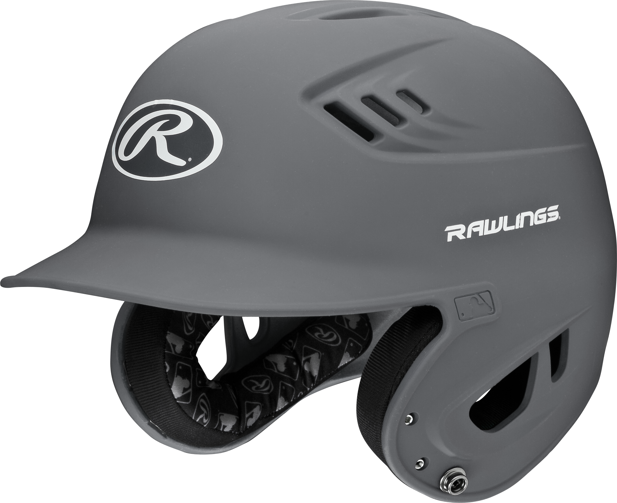 Rawlings R16 Matte Senior 1-Tone Baseball Helmet - Graphite