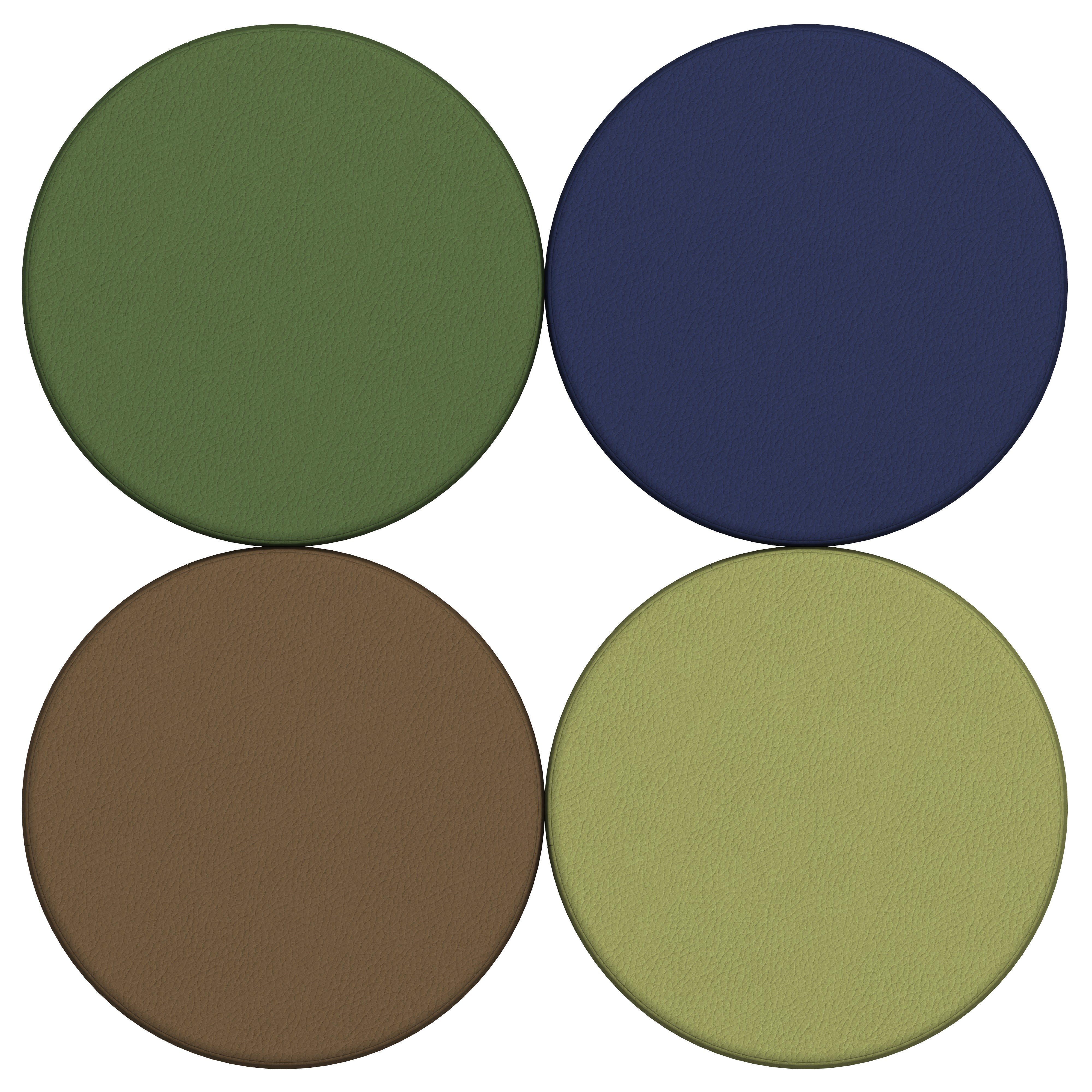 SoftScape 18" Round Ottoman 12" Height, 4-Piece - Earthtone