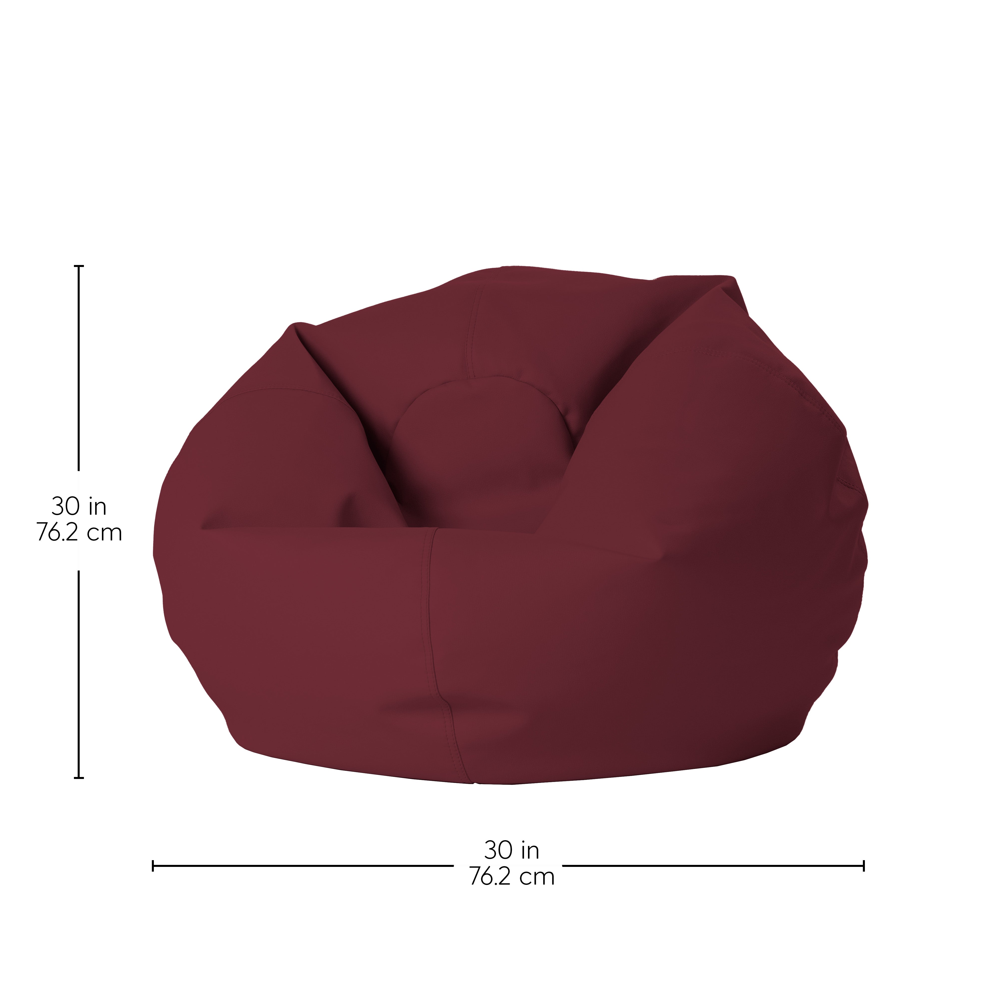 30" Round Vinyl Bean Bag - Bordeaux