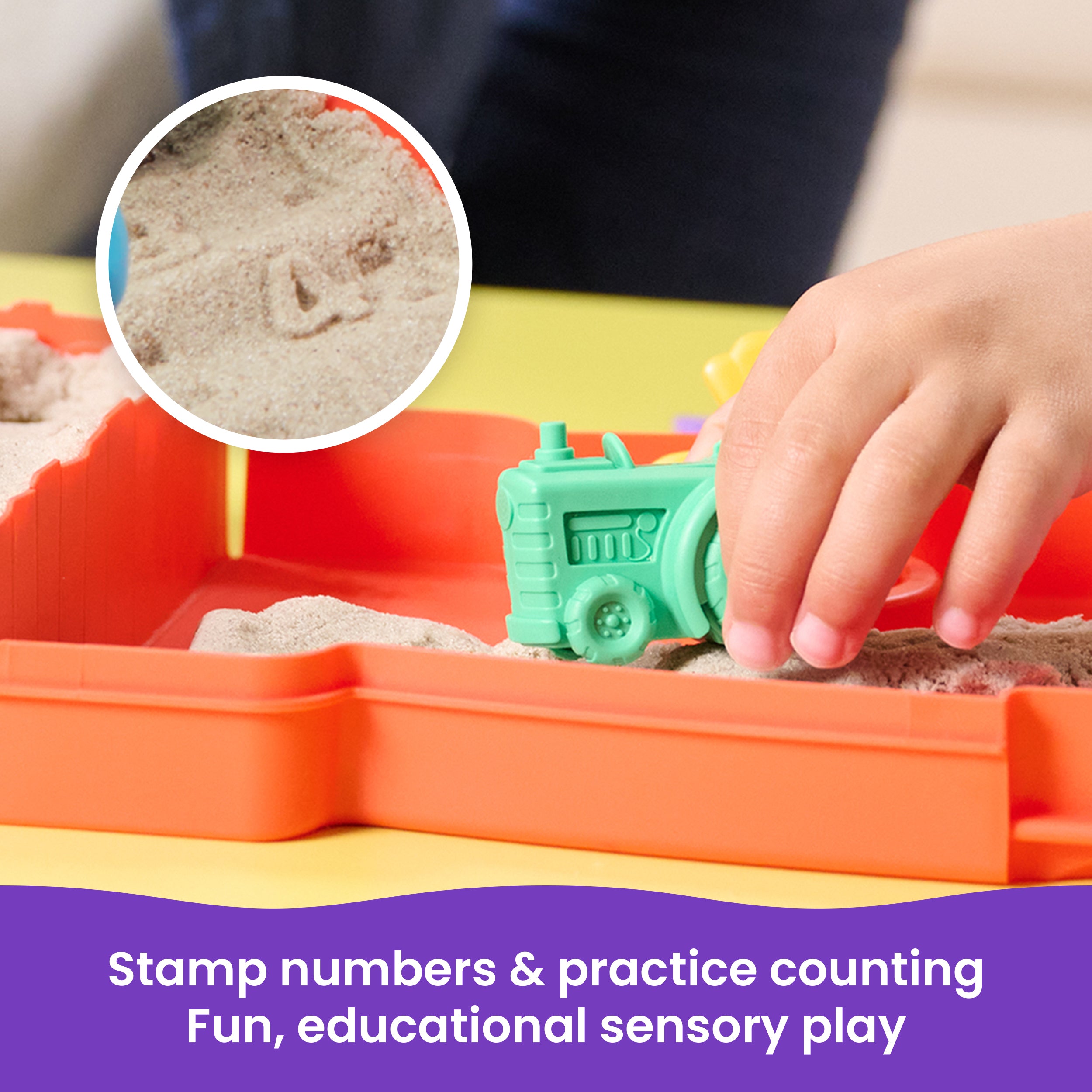 Kinetic Sand, Sandy Farm Set with 12oz Play Sand, 6 Tools & Molds, Reusable Barn Storage Case, Toddler Toys, Kids Toys for Girls & Boys Ages 3 and up