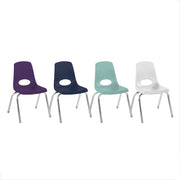14" Stack Chair with Swivel Glides - Contemporary/Purple