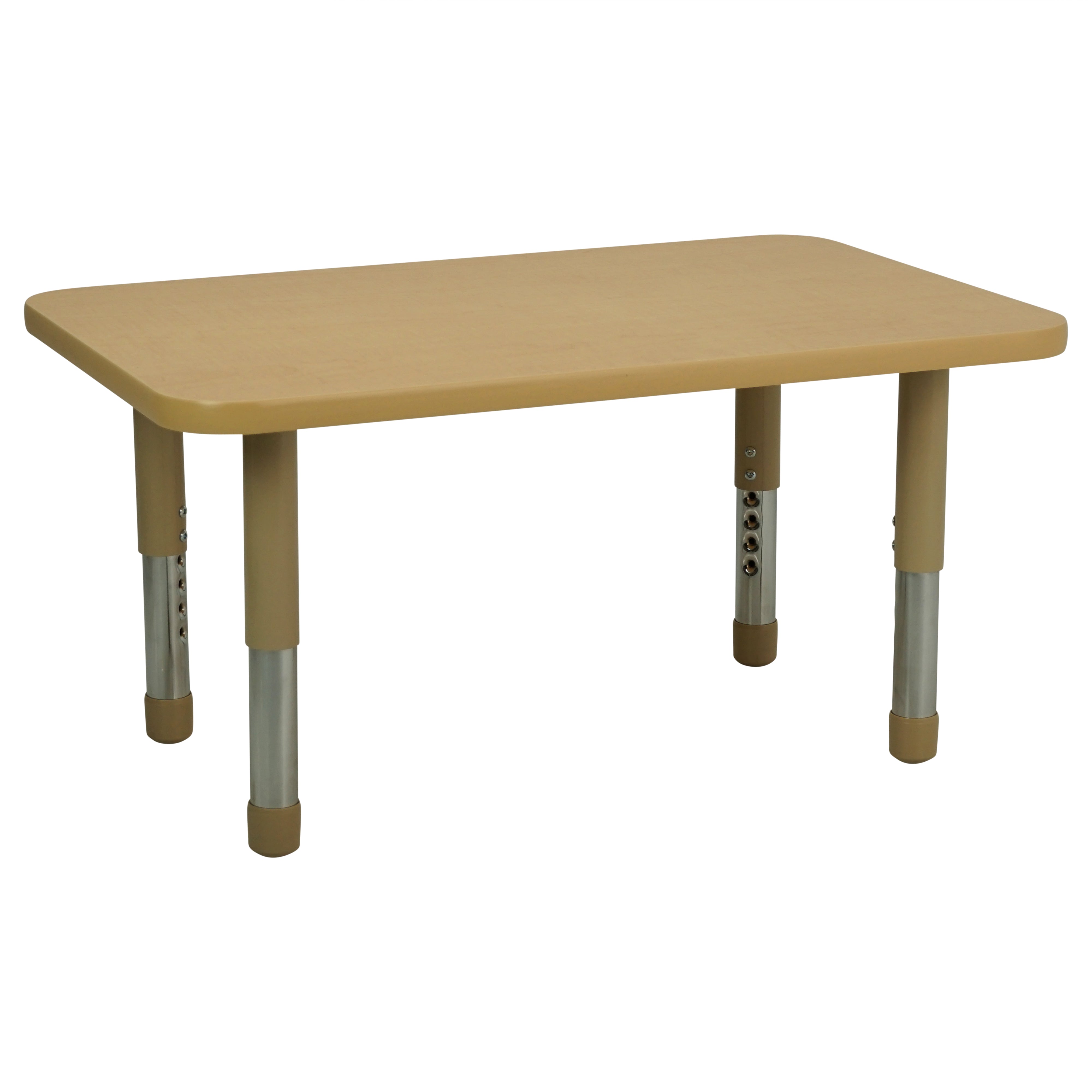 24" x 36" Rectangle T-Molding Activity Table with Adjustable Tiny Tot Legs - Maple/Sand