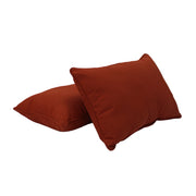 Presidio 12" x 20" Lumbar Indoor/Outdoor Pillow with Piping, 2-Piece - Rust Red