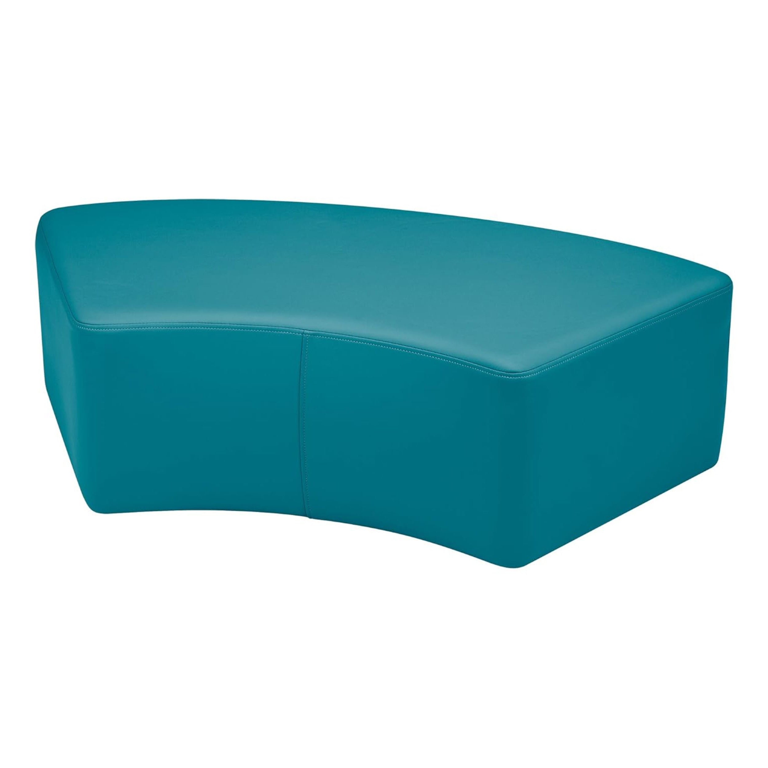 Pro Series Upholstered S Curve Ottoman 12" Height - Teal