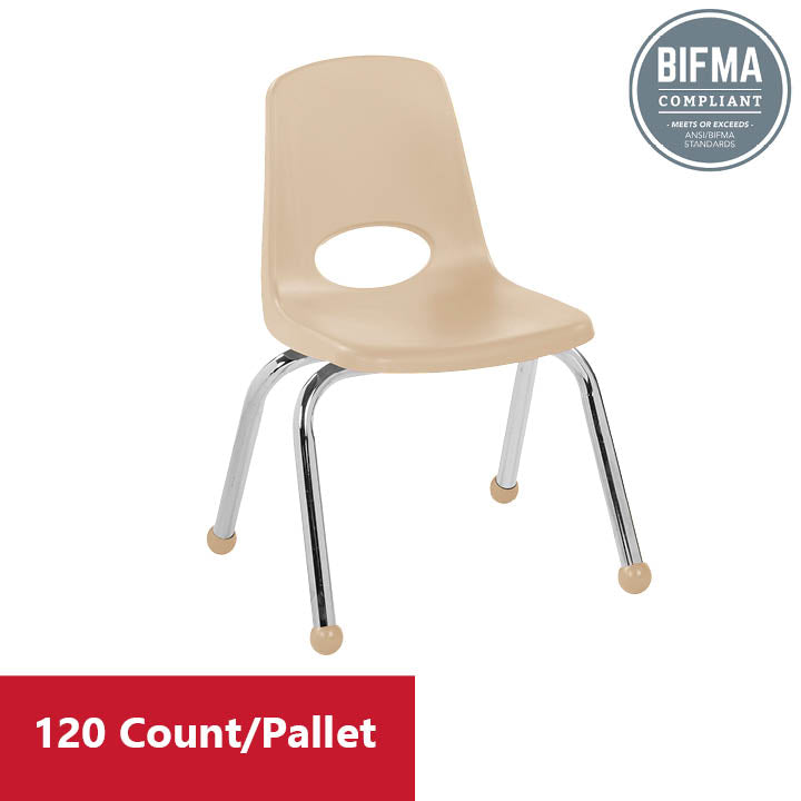 12" Stack Chair with Ball Glides - Sand