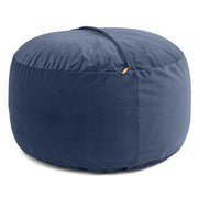 Jaxx 4 Foot Saxx - Large Round Bean Bag Chair for Adults - Lush Velvet Navy Blue